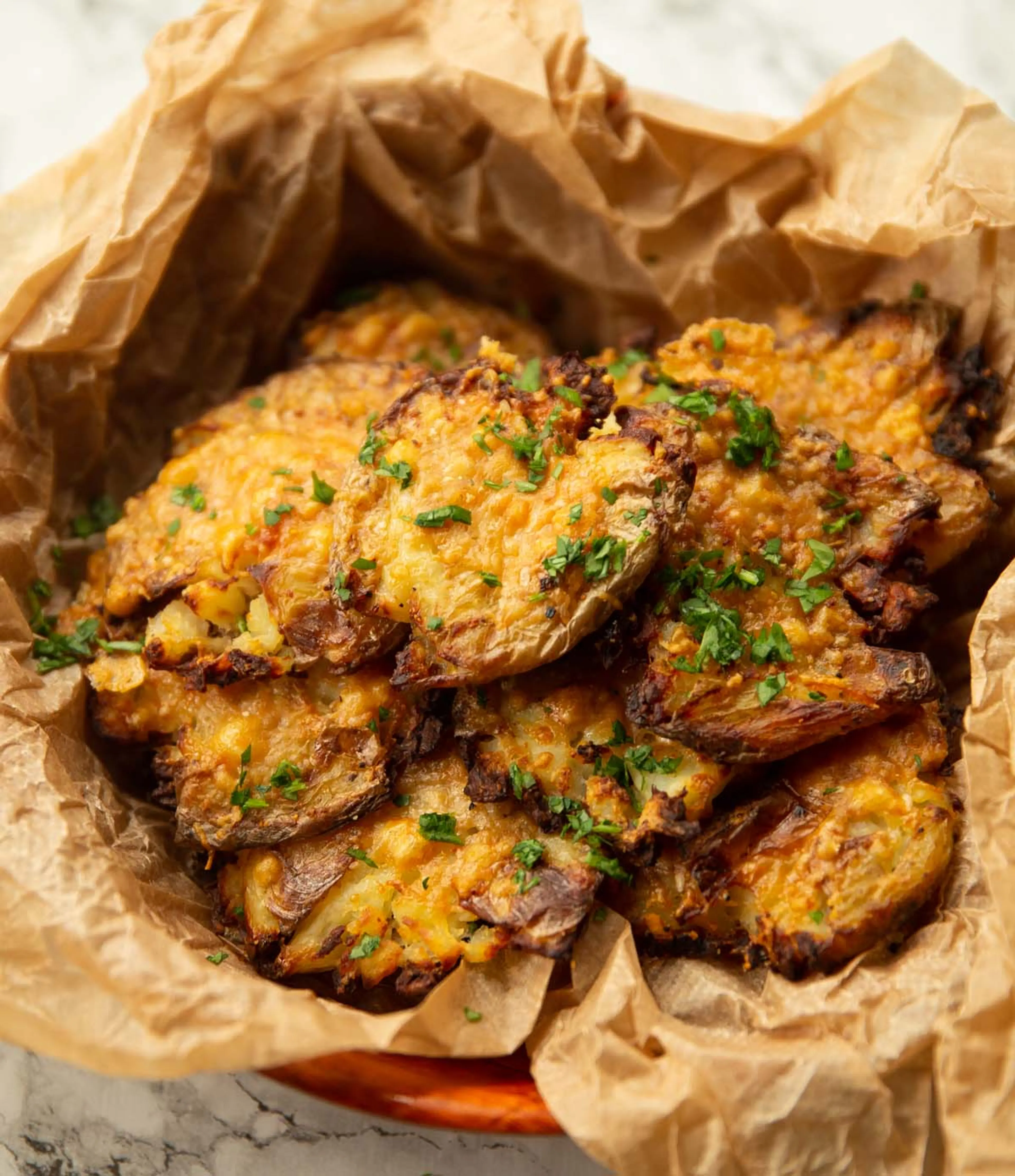 Parmesan Smashed Potatoes