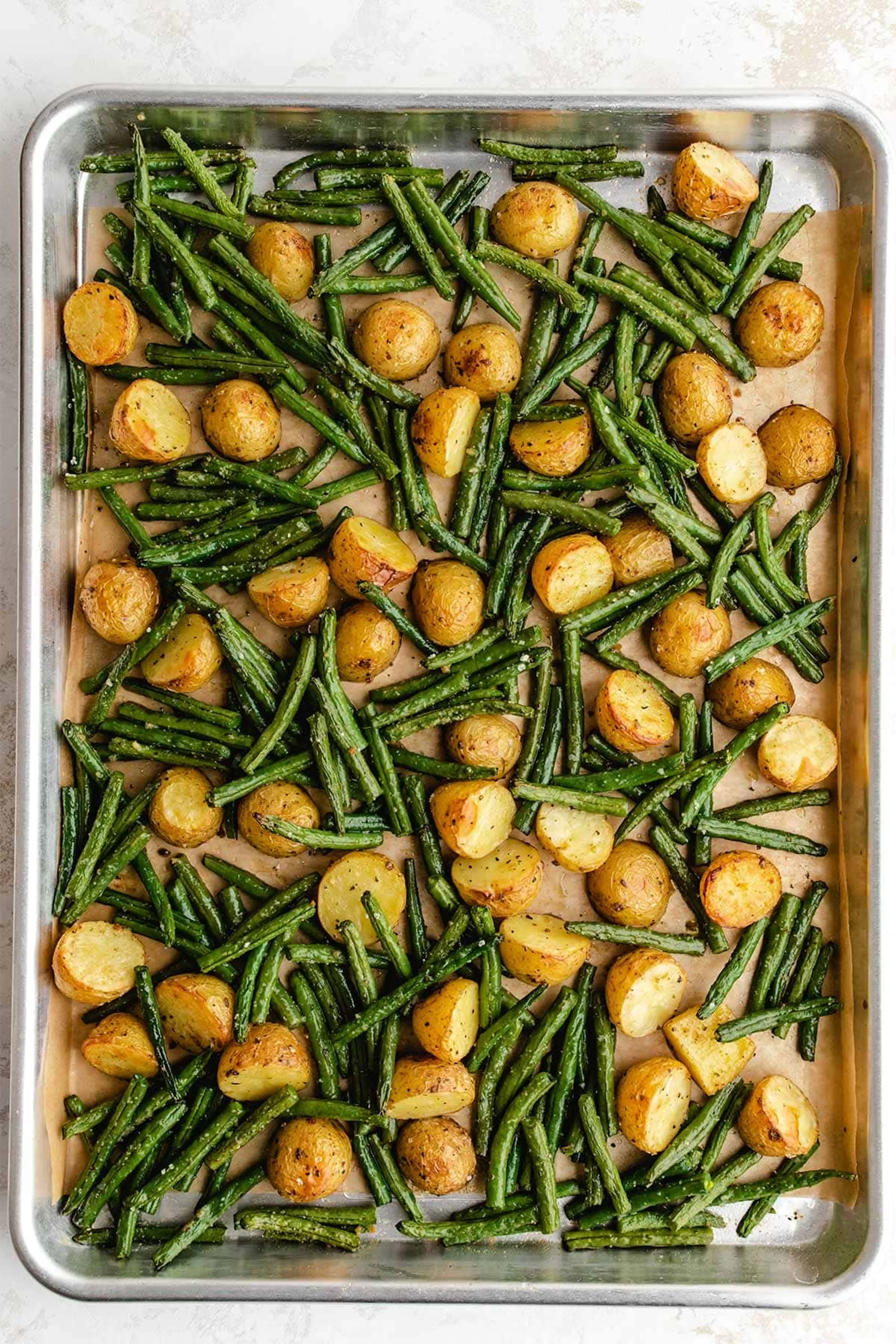 Roasted Potatoes and Green Beans