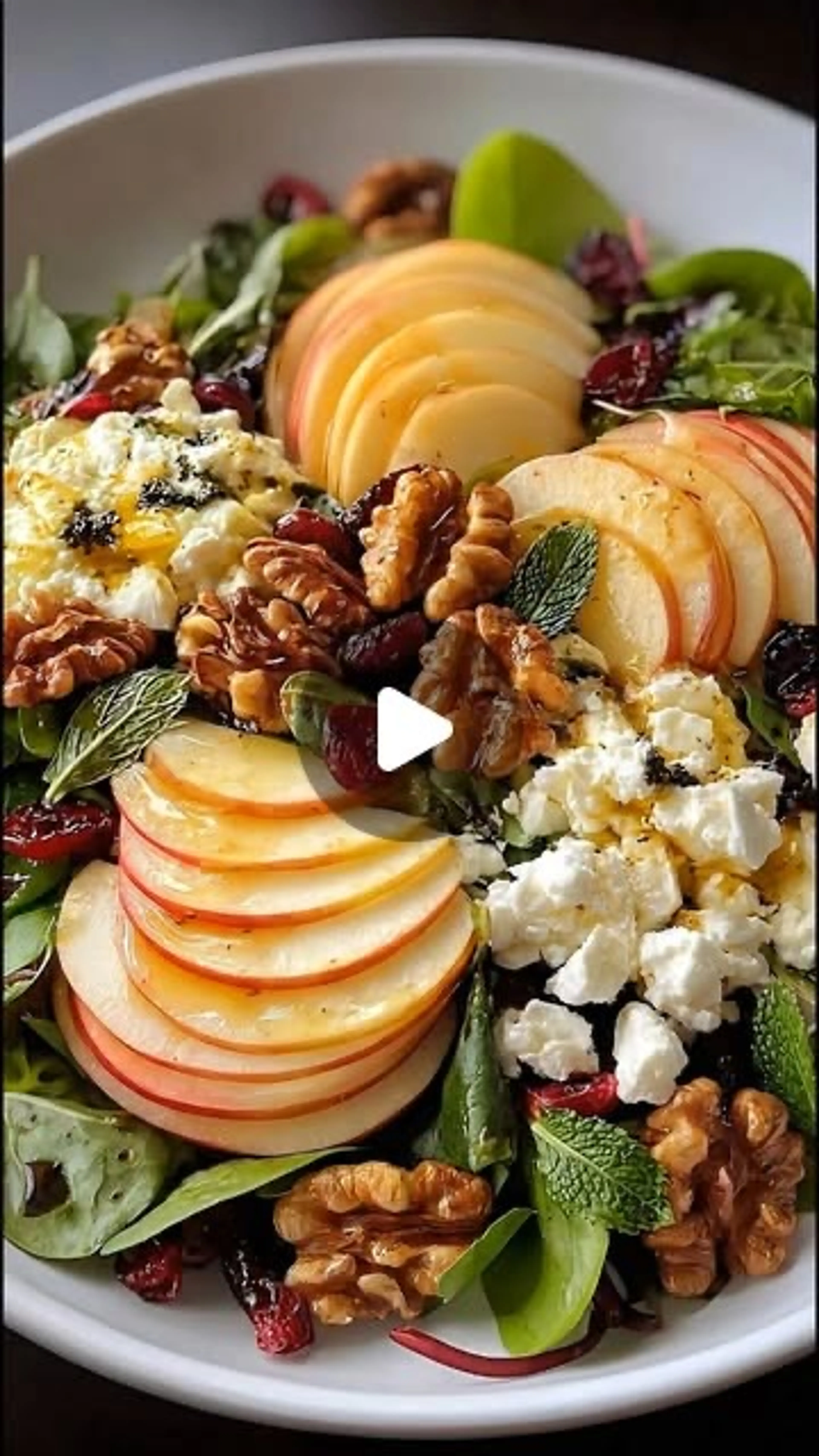 Apple Walnut Cranberry Feta Salad