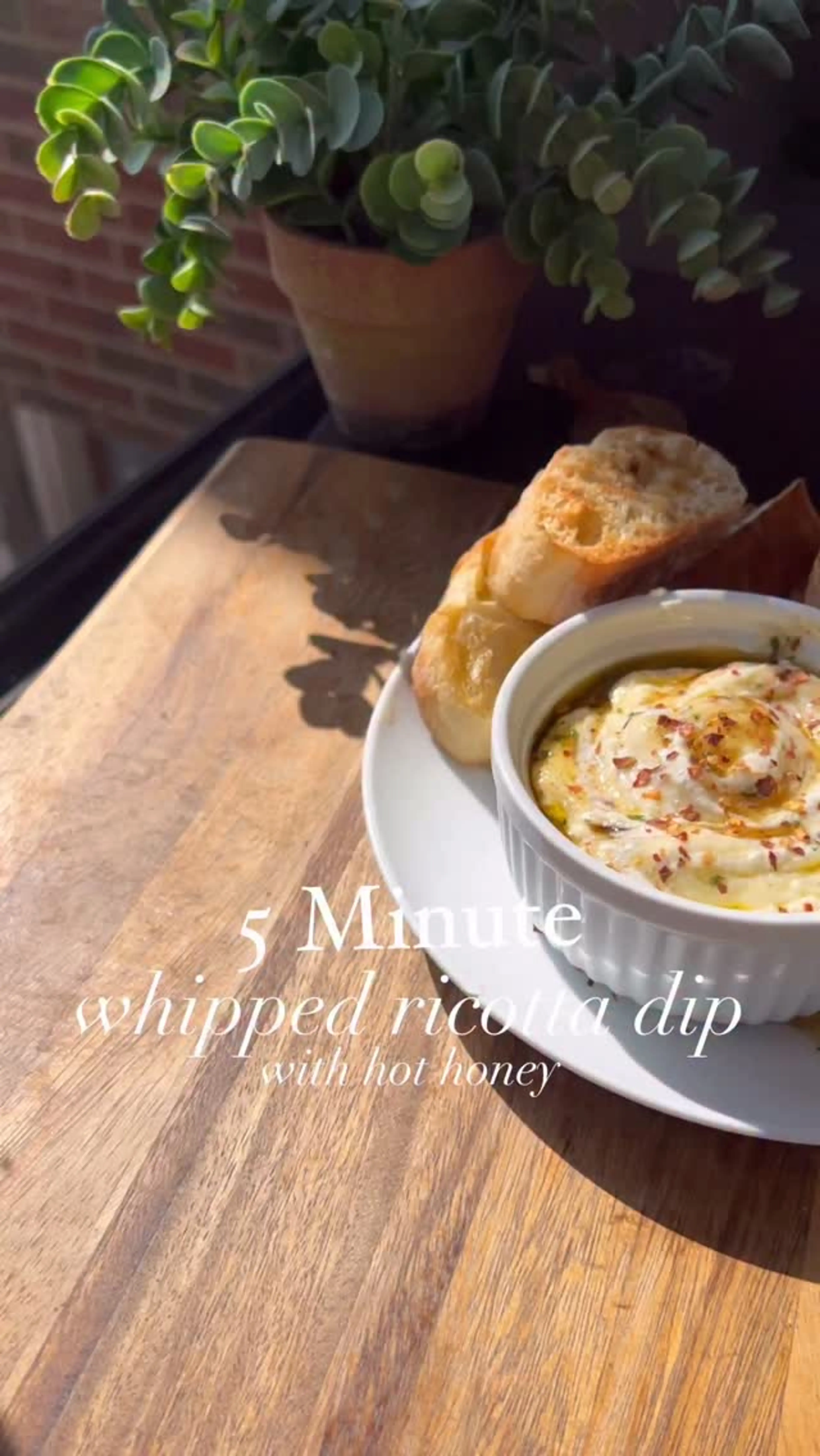 Whipped Ricotta Dip With Hot Honey