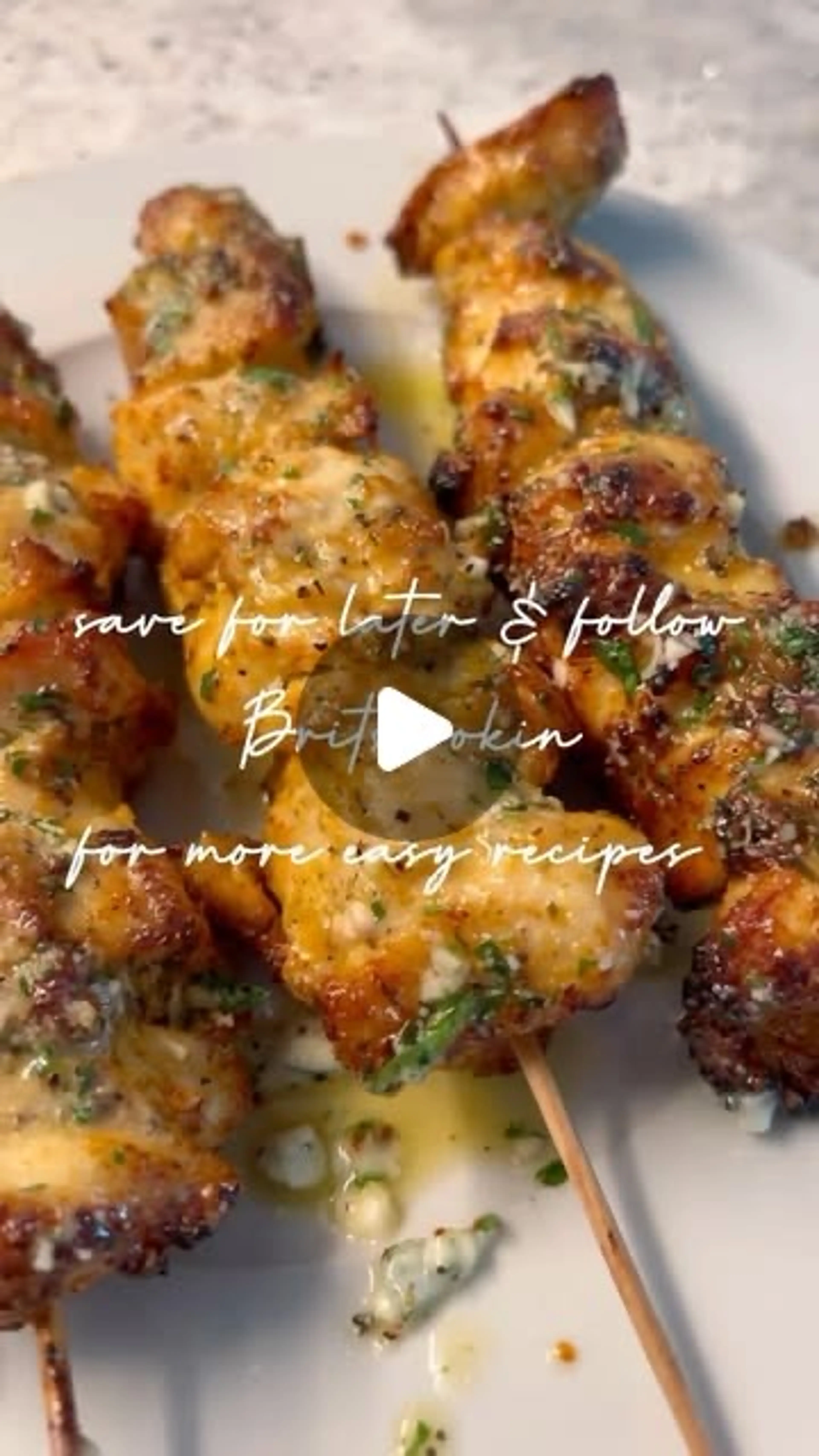 Garlic Parmesan Chicken Skewers
