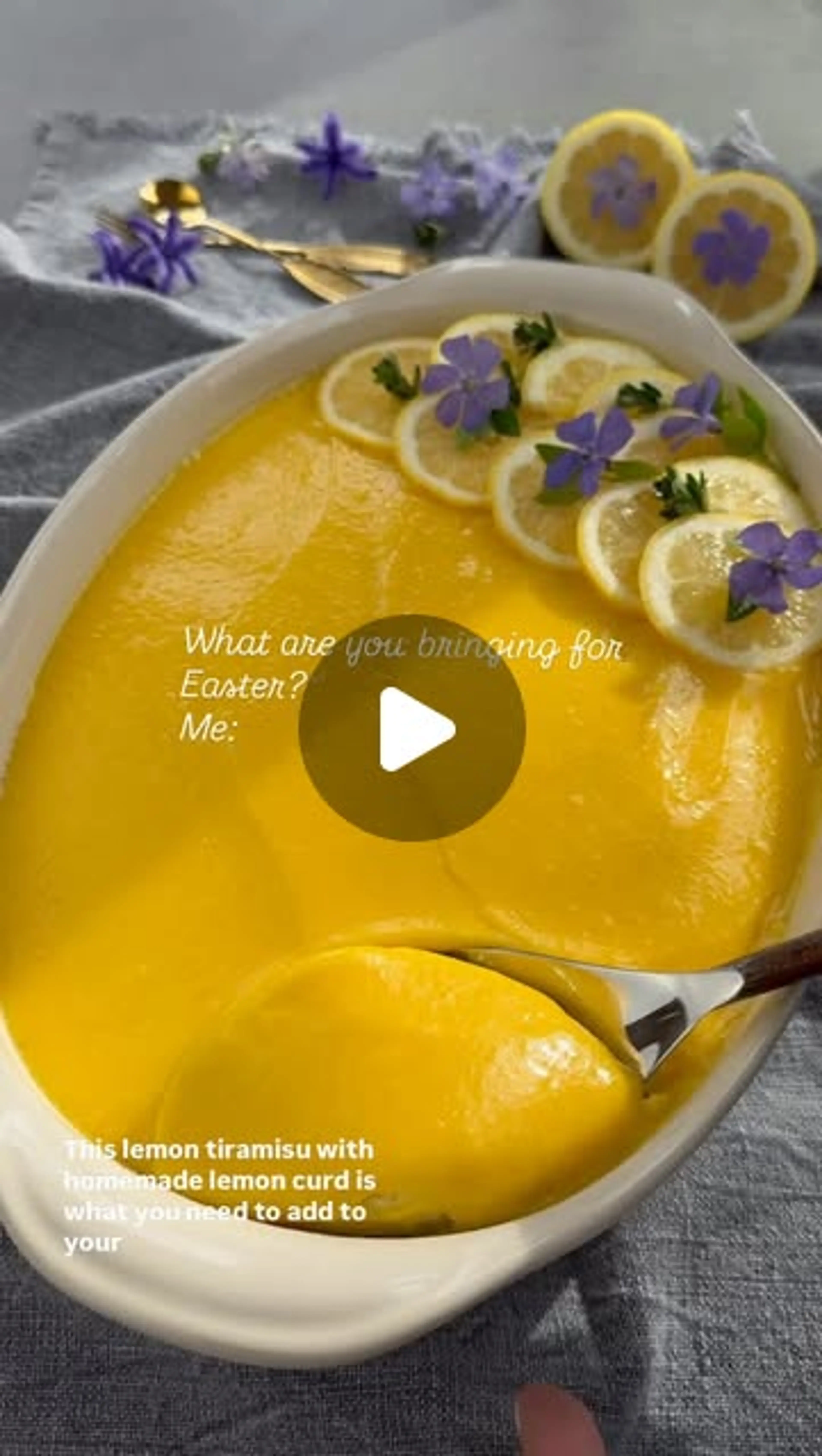 Lemon Tiramisu with Homemade Lemon Curd