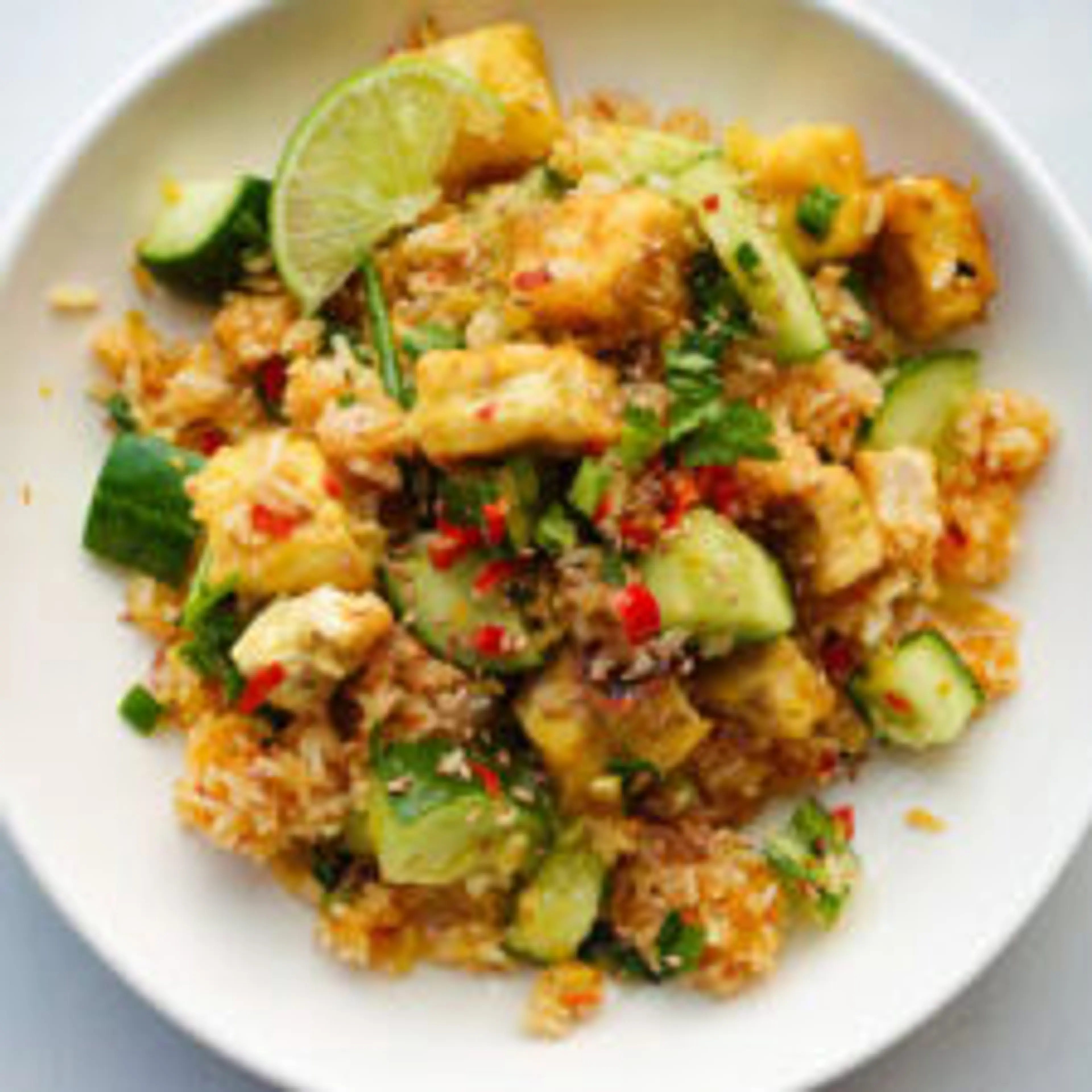 Crispy Rice Salad with Lemongrass Tofu