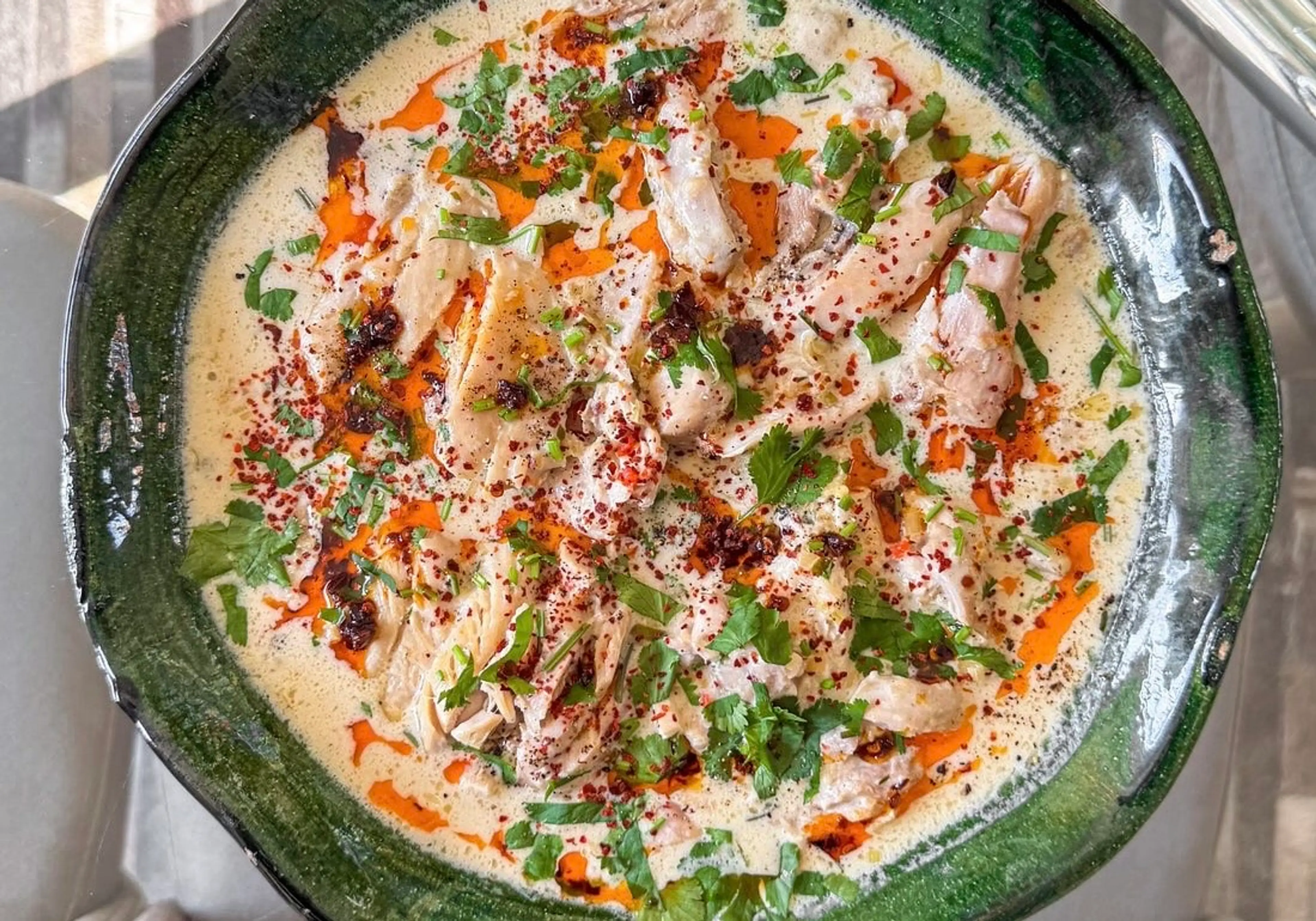 Coconut Curry Poached Chicken Thighs