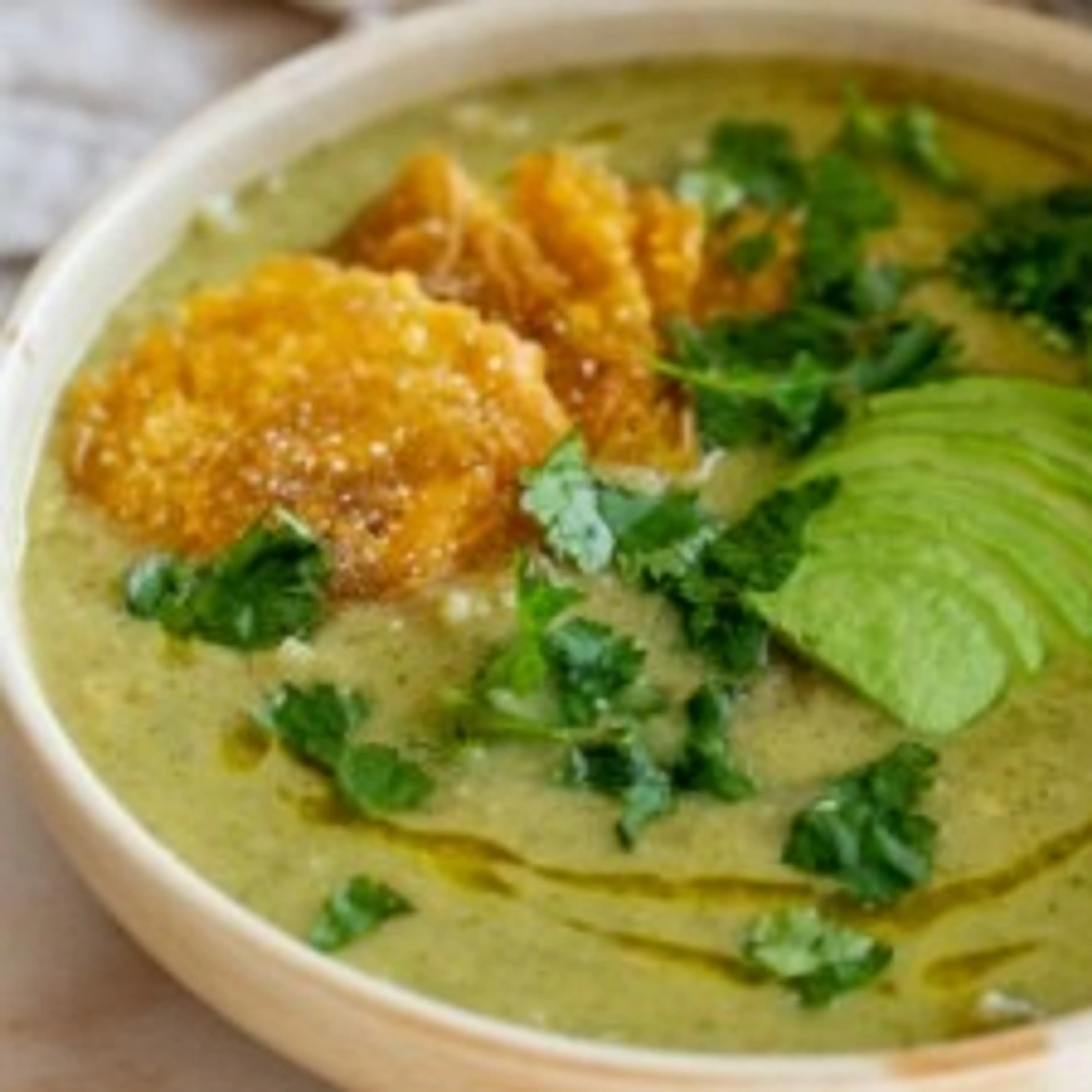 Creamy Salsa Verde White Bean Soup