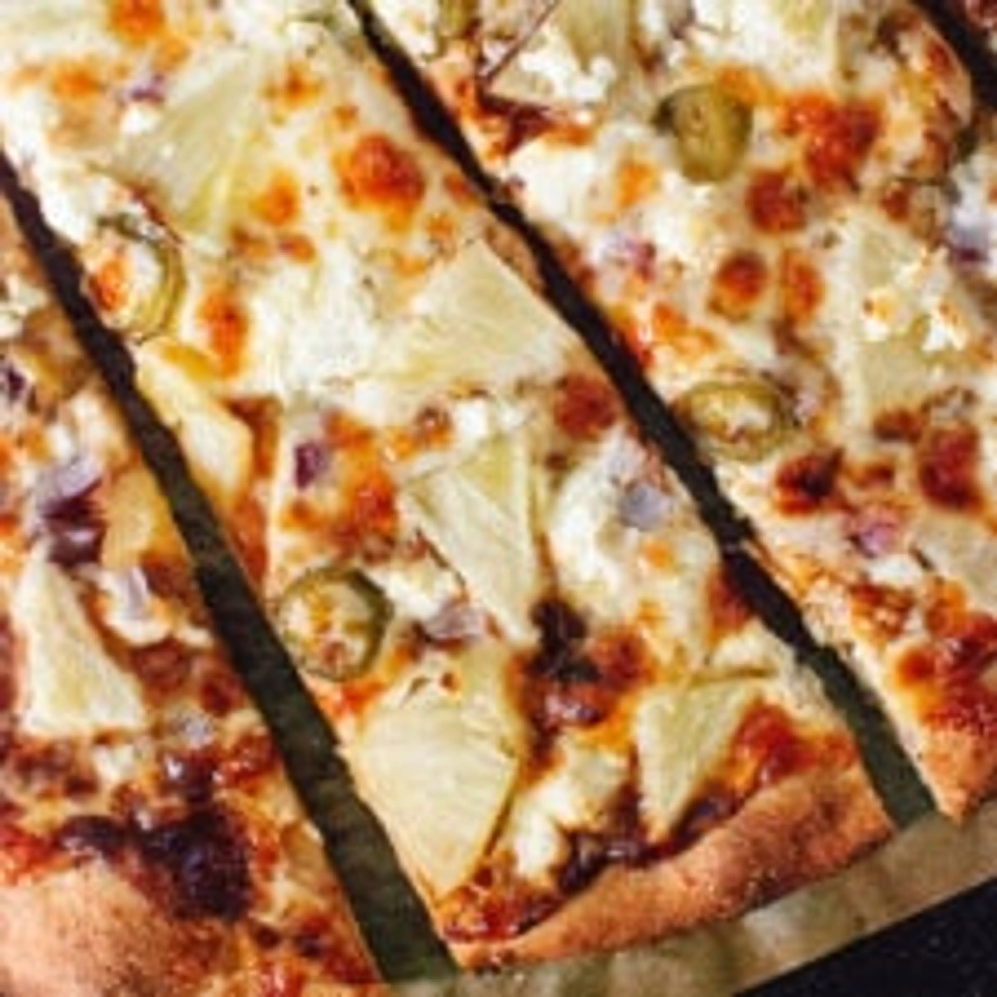 Barbecue Pineapple, Jalapeño and Feta Pizza