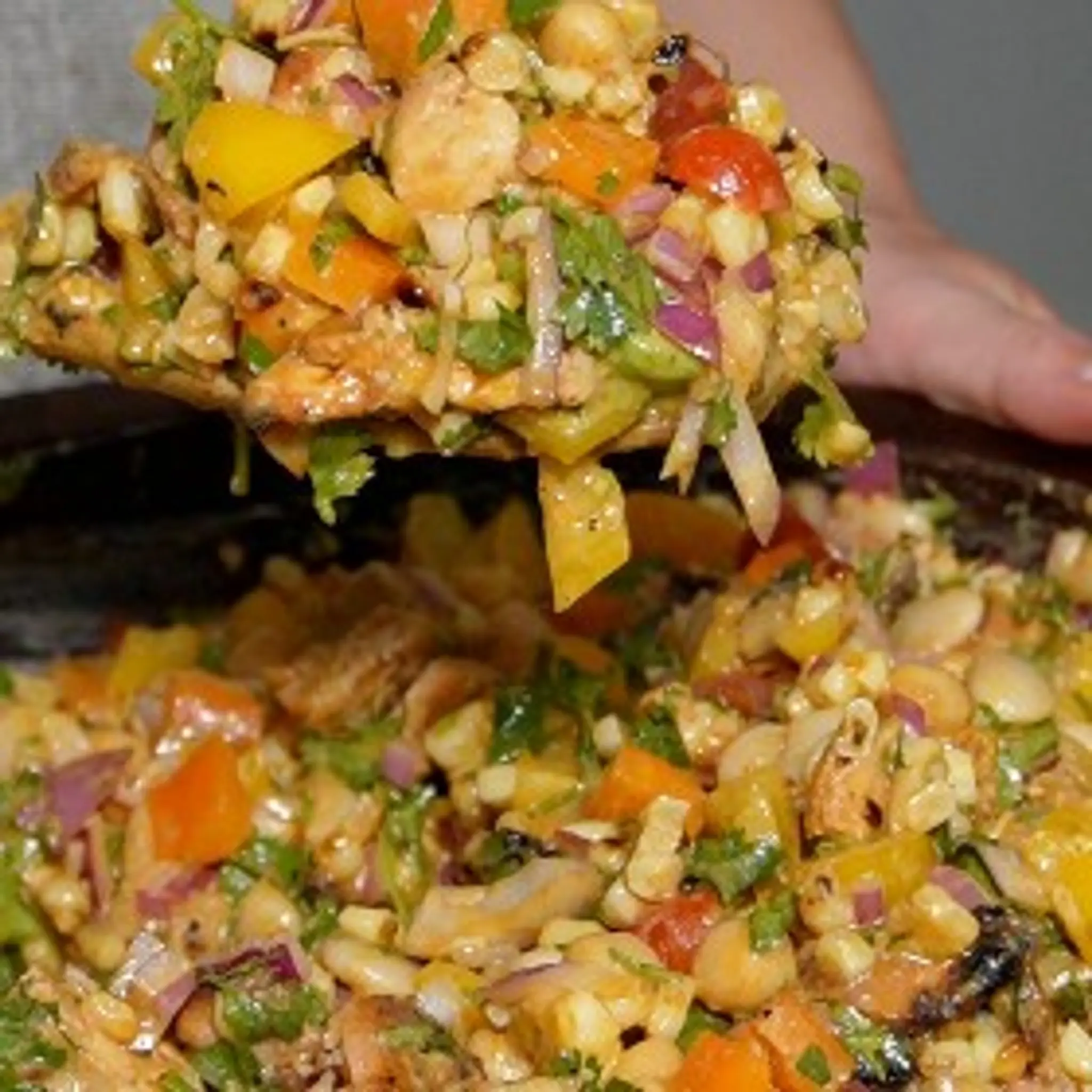 Grilled Chipotle Chicken and Corn Dense Bean Salad