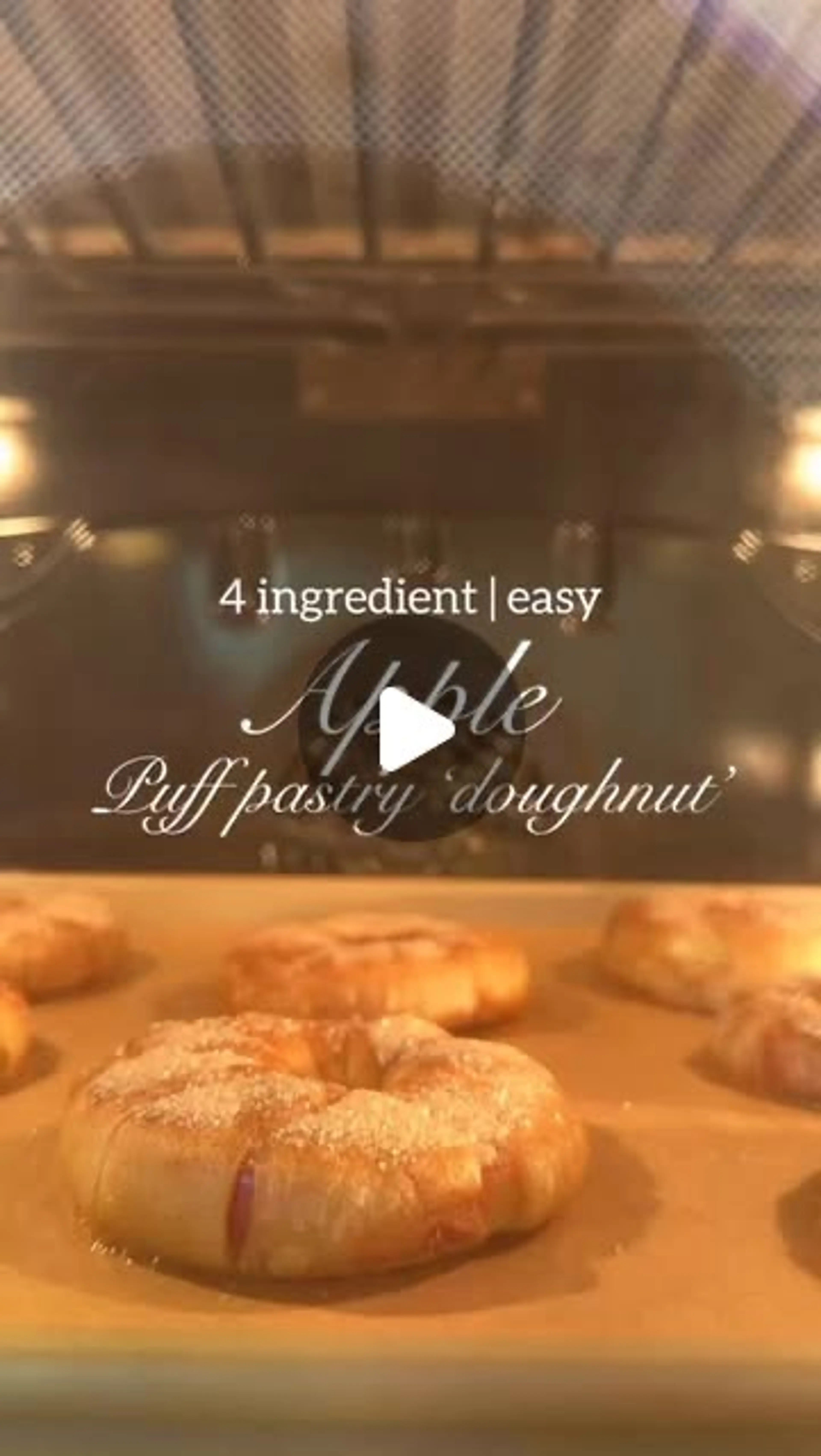 Four-ingredients, Apple Cinnamon Puff Pastry Donuts