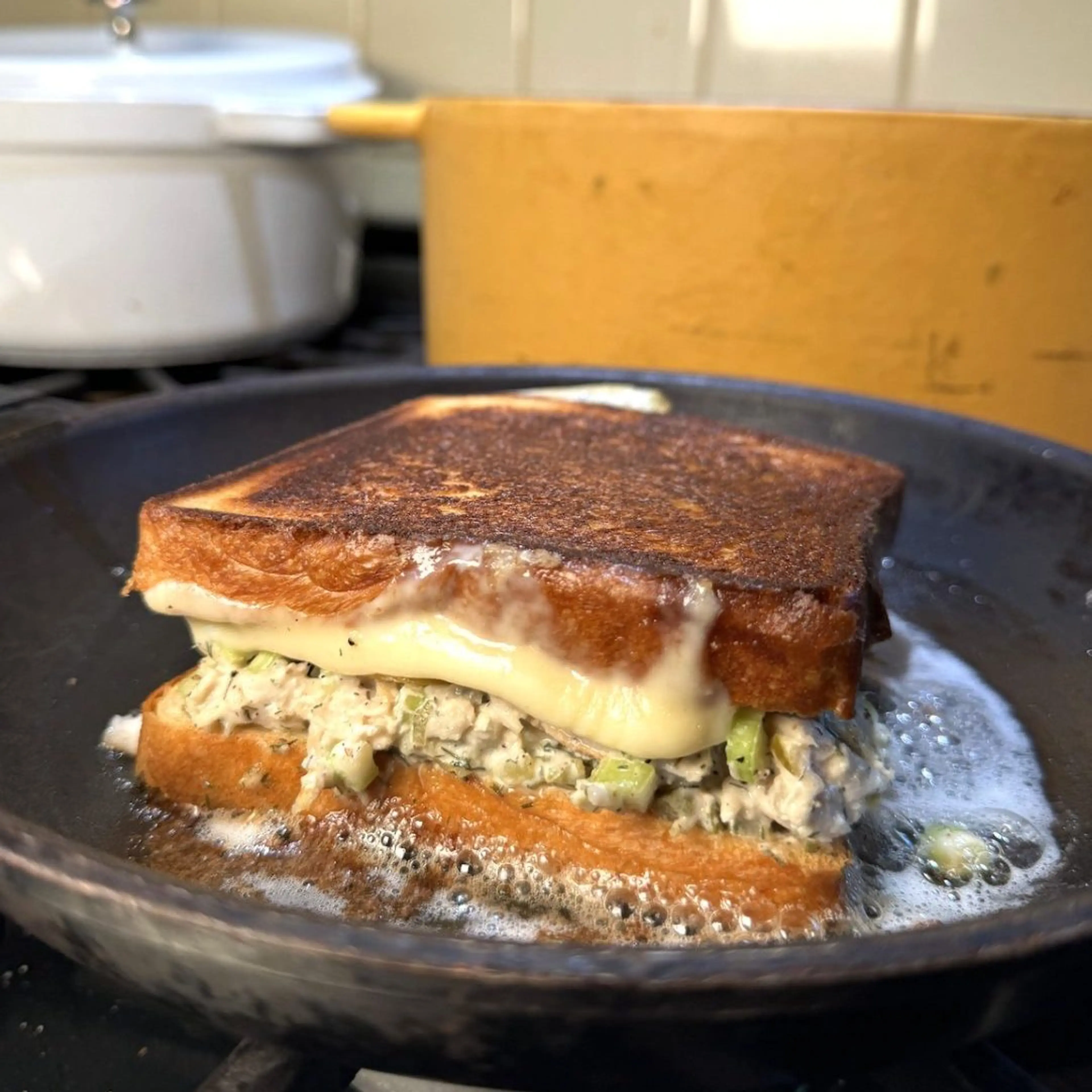 Dill Pickle Chicken Melt