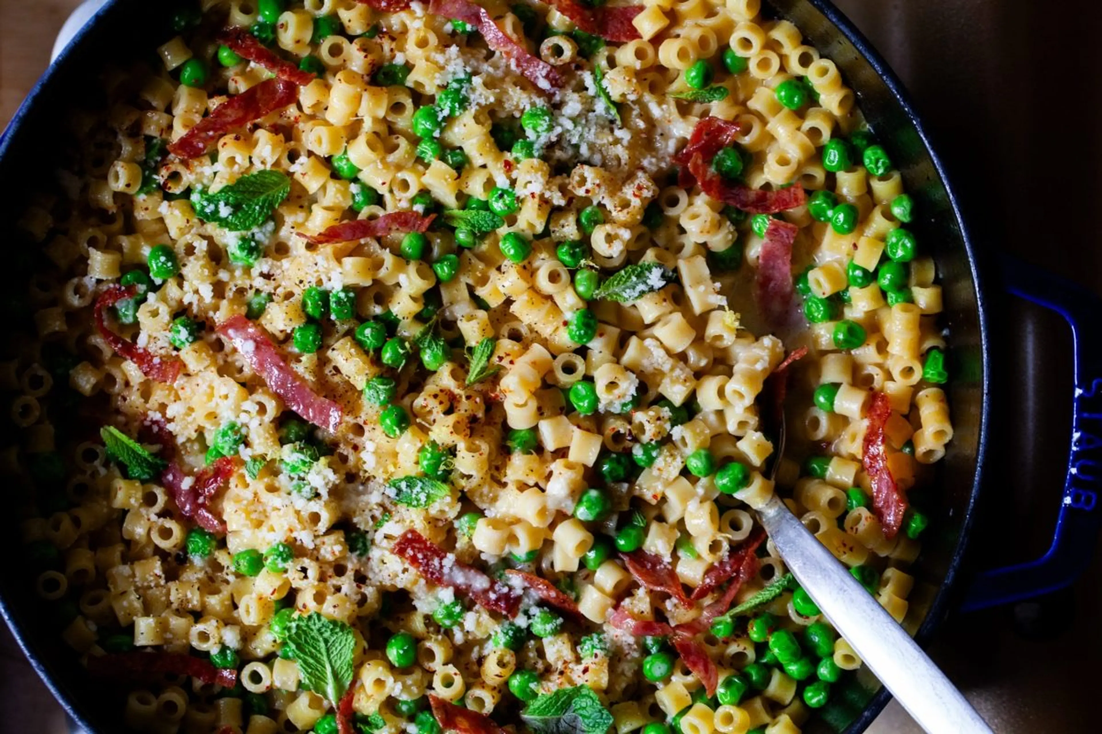 One-Pan Ditalini and Peas