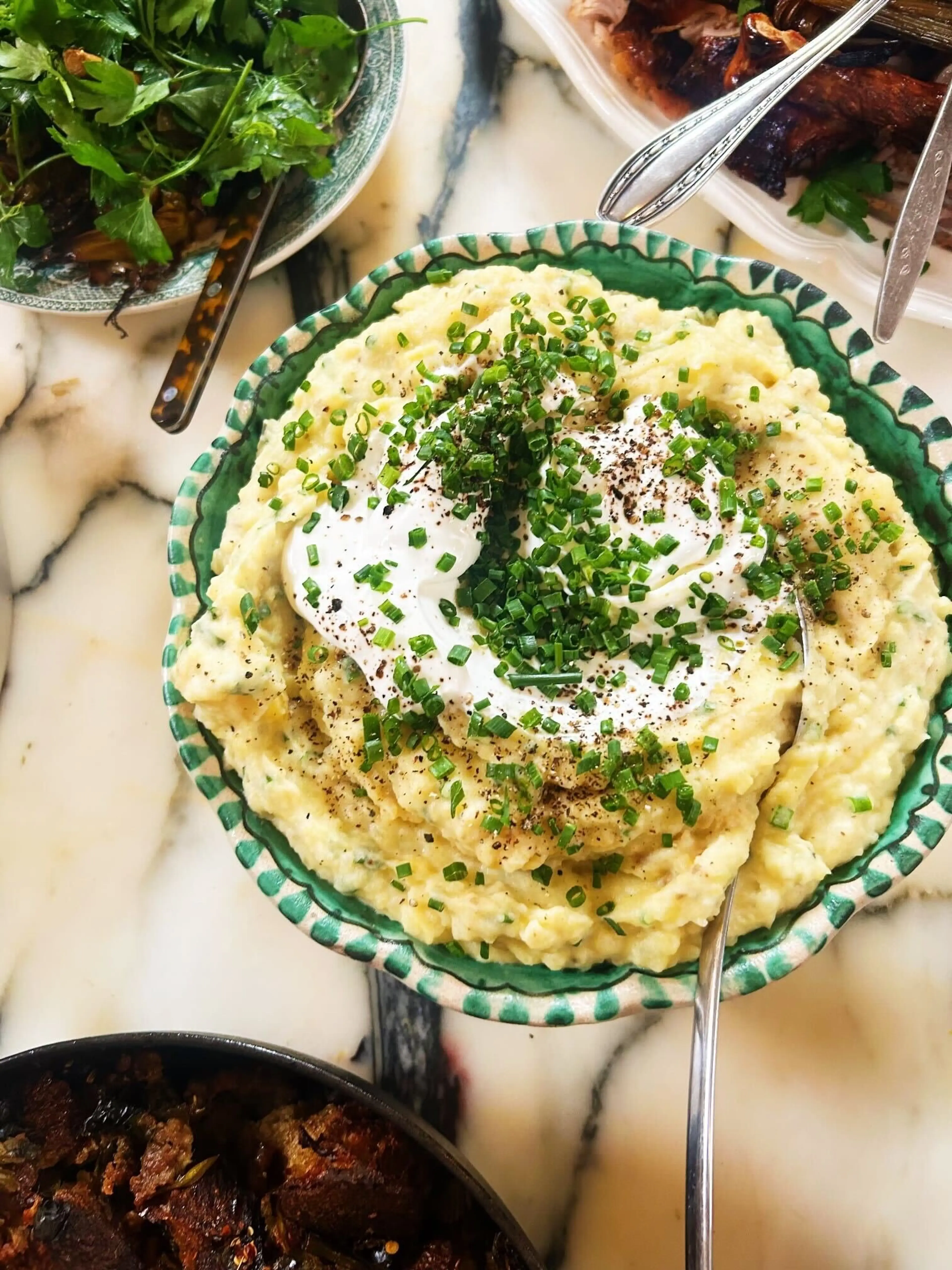 Sour Cream and Chive Mashed Potatoes