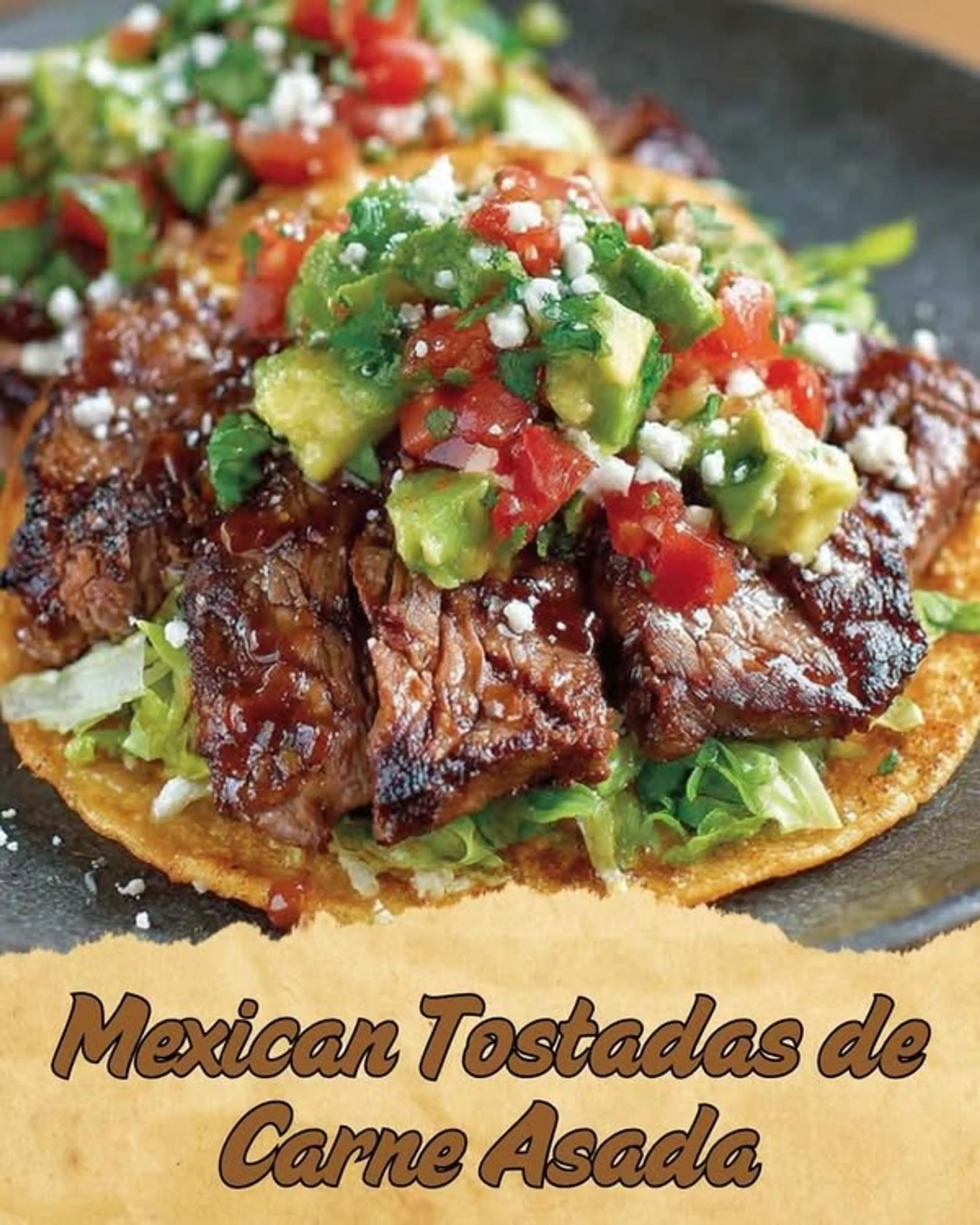 Mexican Tostadas De Carne Asada