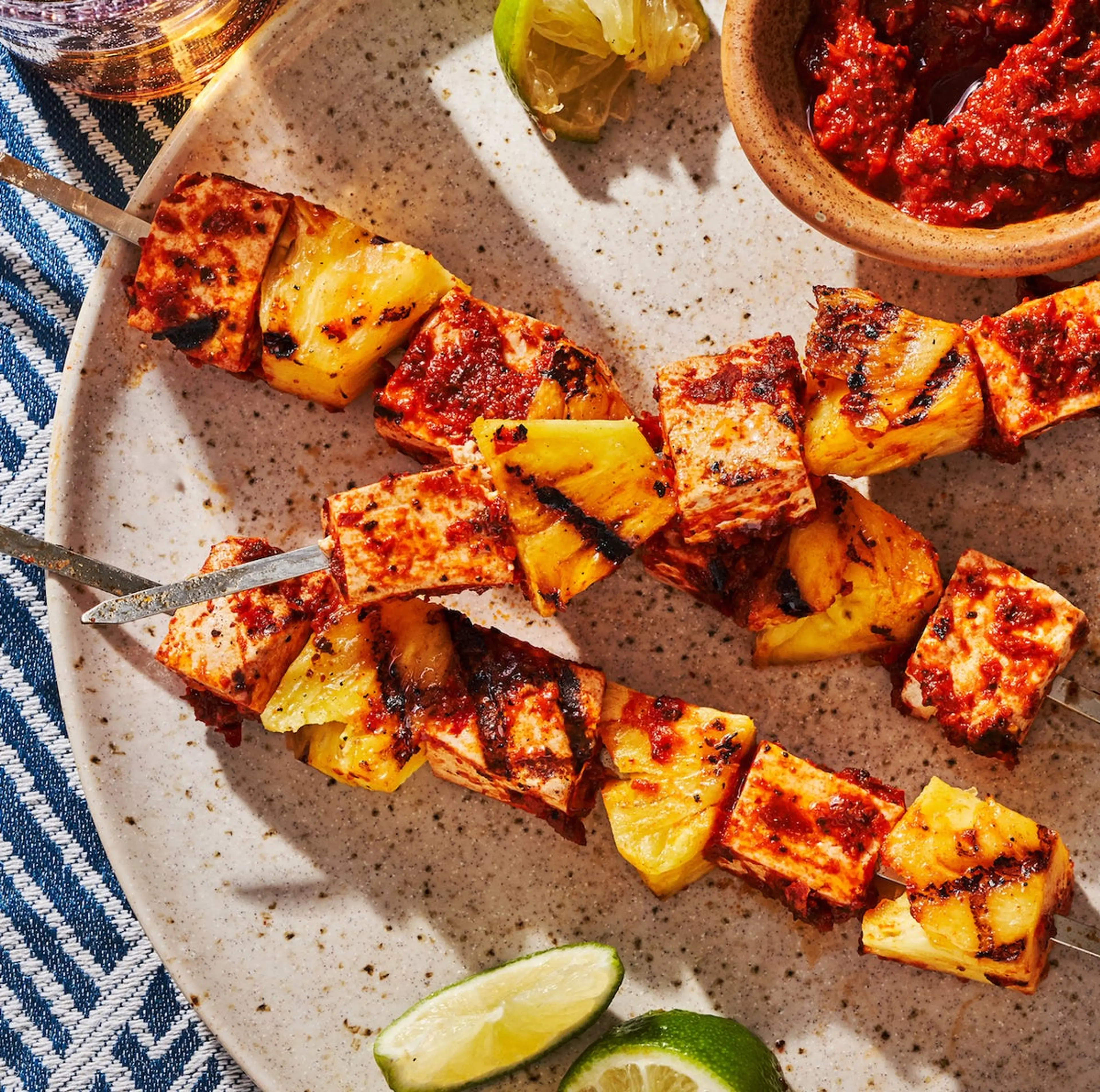 Chipotle Tofu & Pineapple Skewers