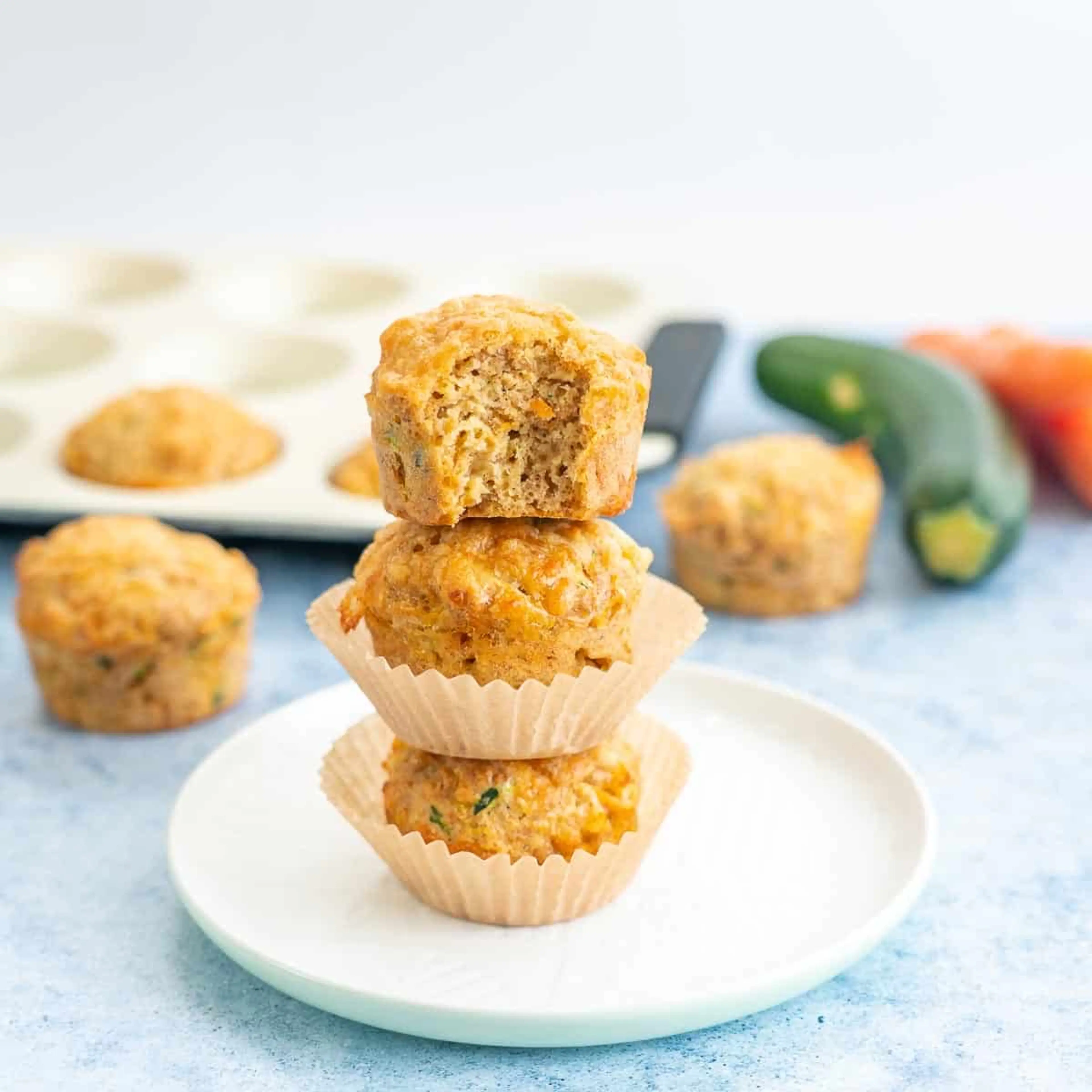 Savoury Muffins with Cheese & Vegetables