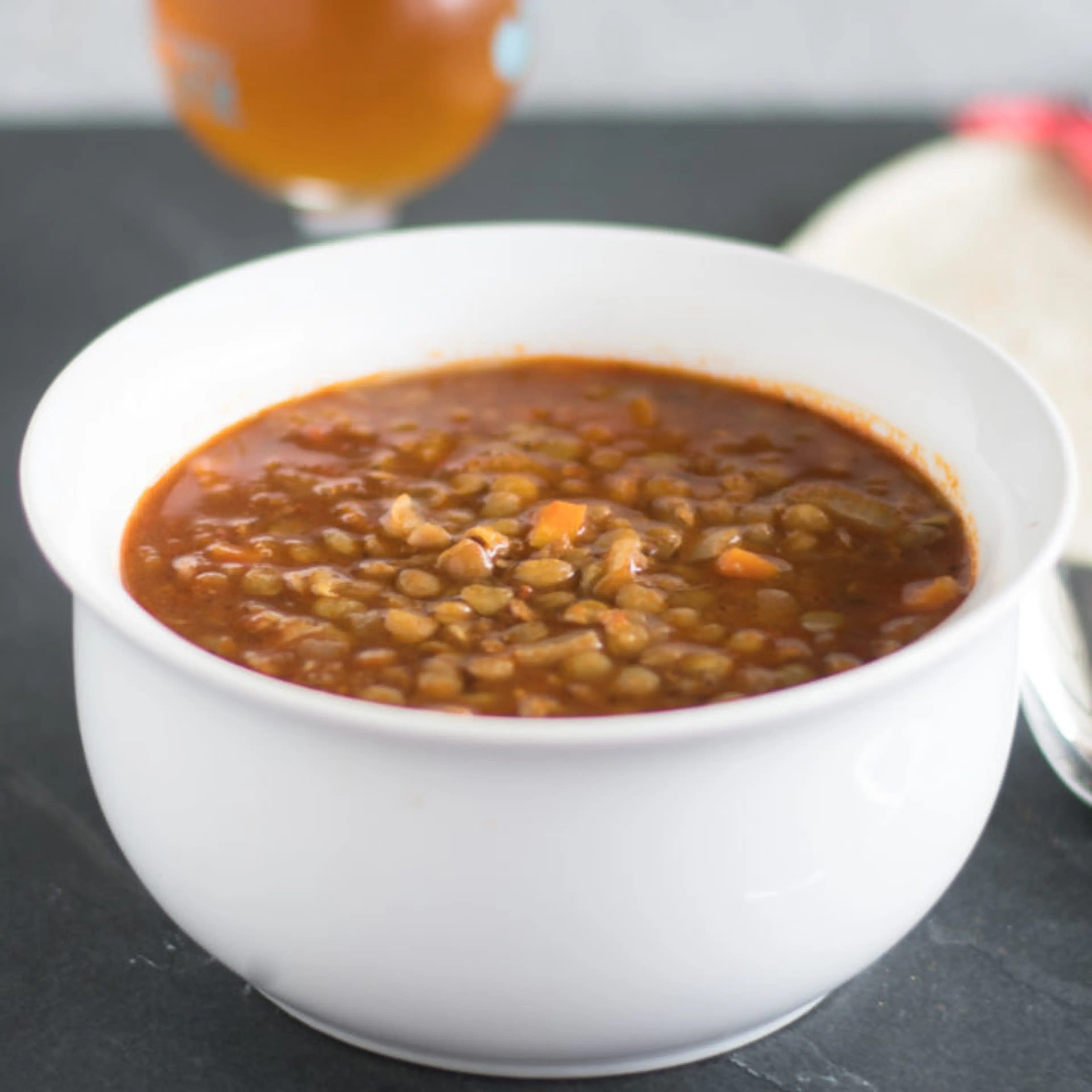 Vegan Lentil and Chorizo Soup