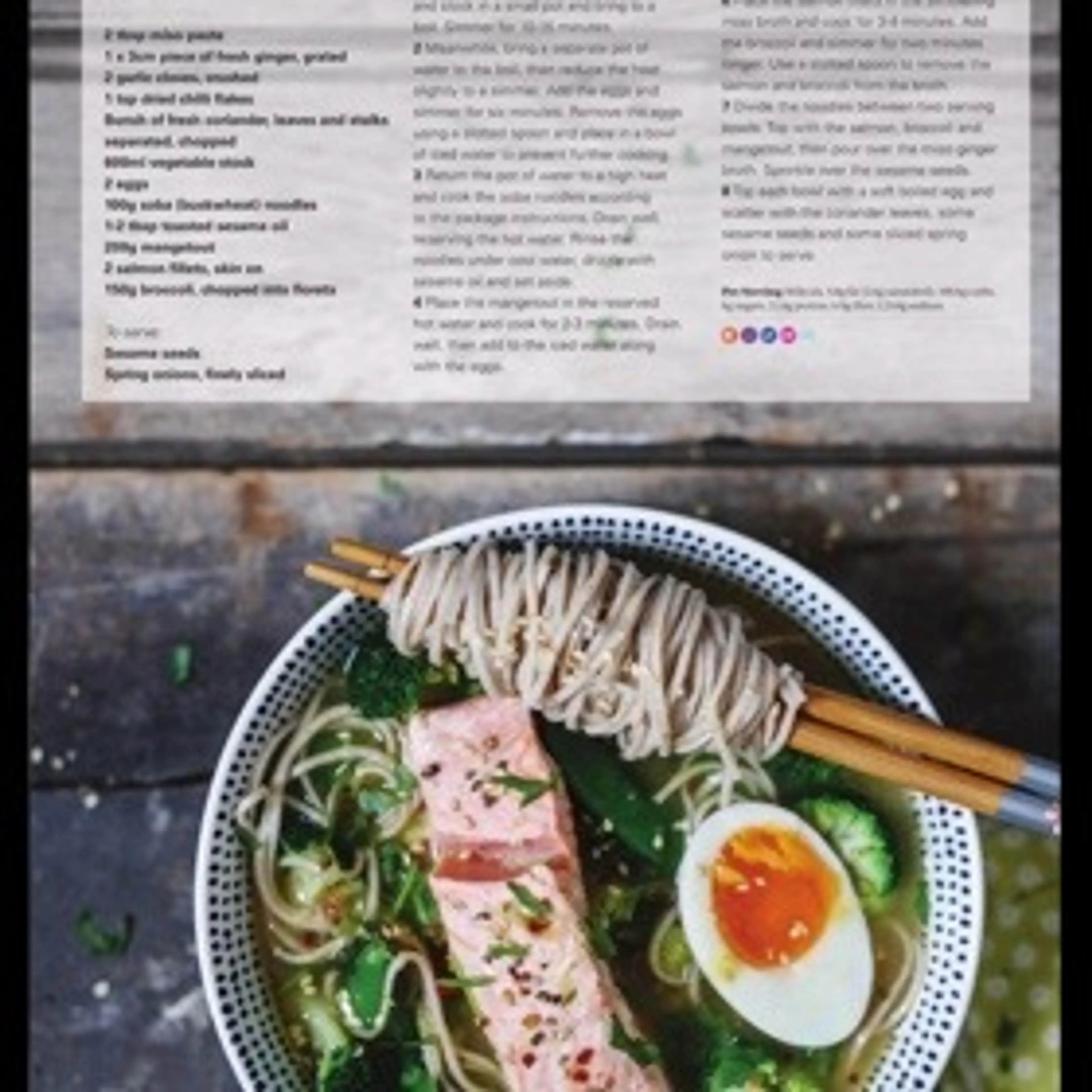 MISO AND GINGER SALMON SOBA BOWLS