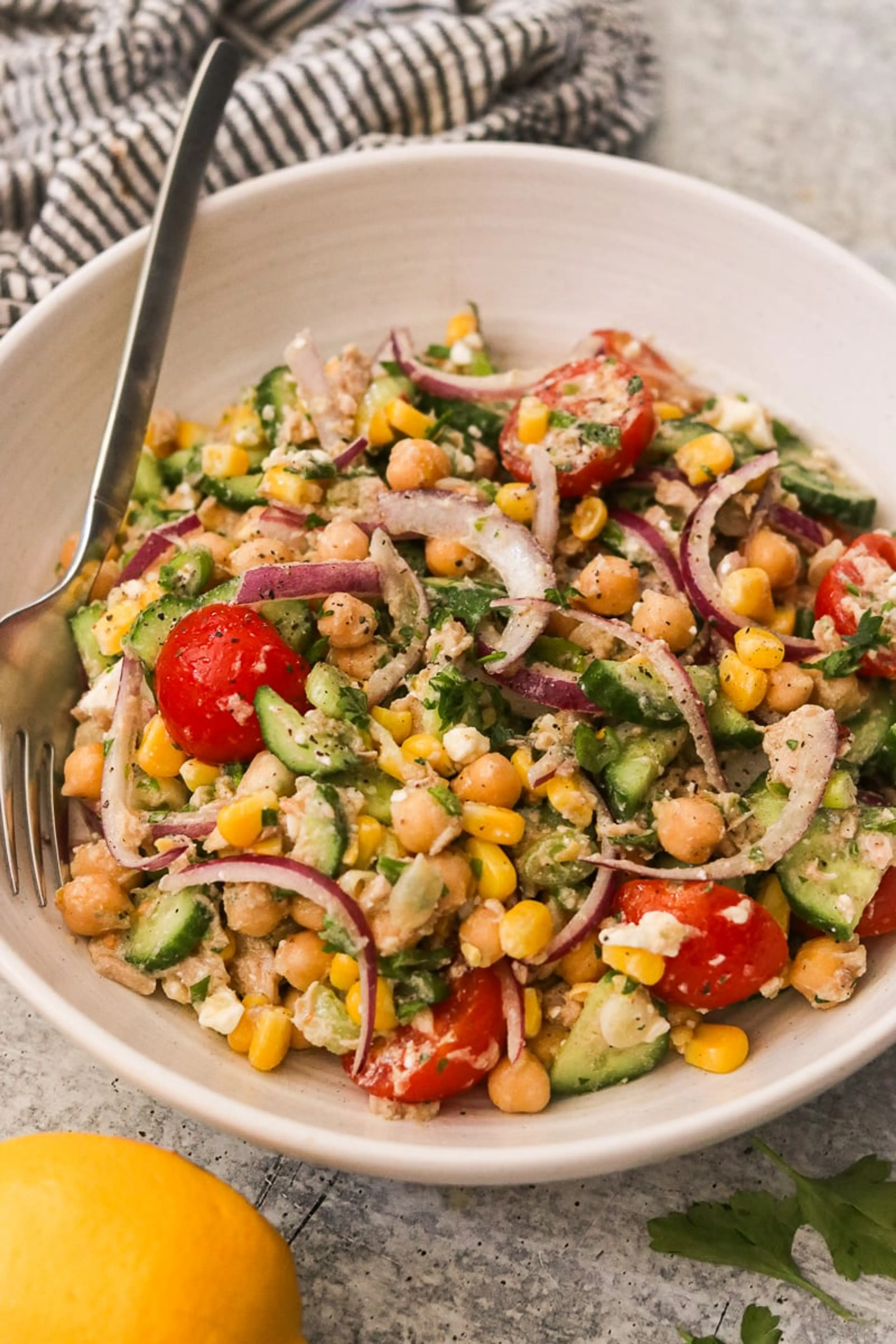 Easy Chickpea Tuna Salad (High Protein)