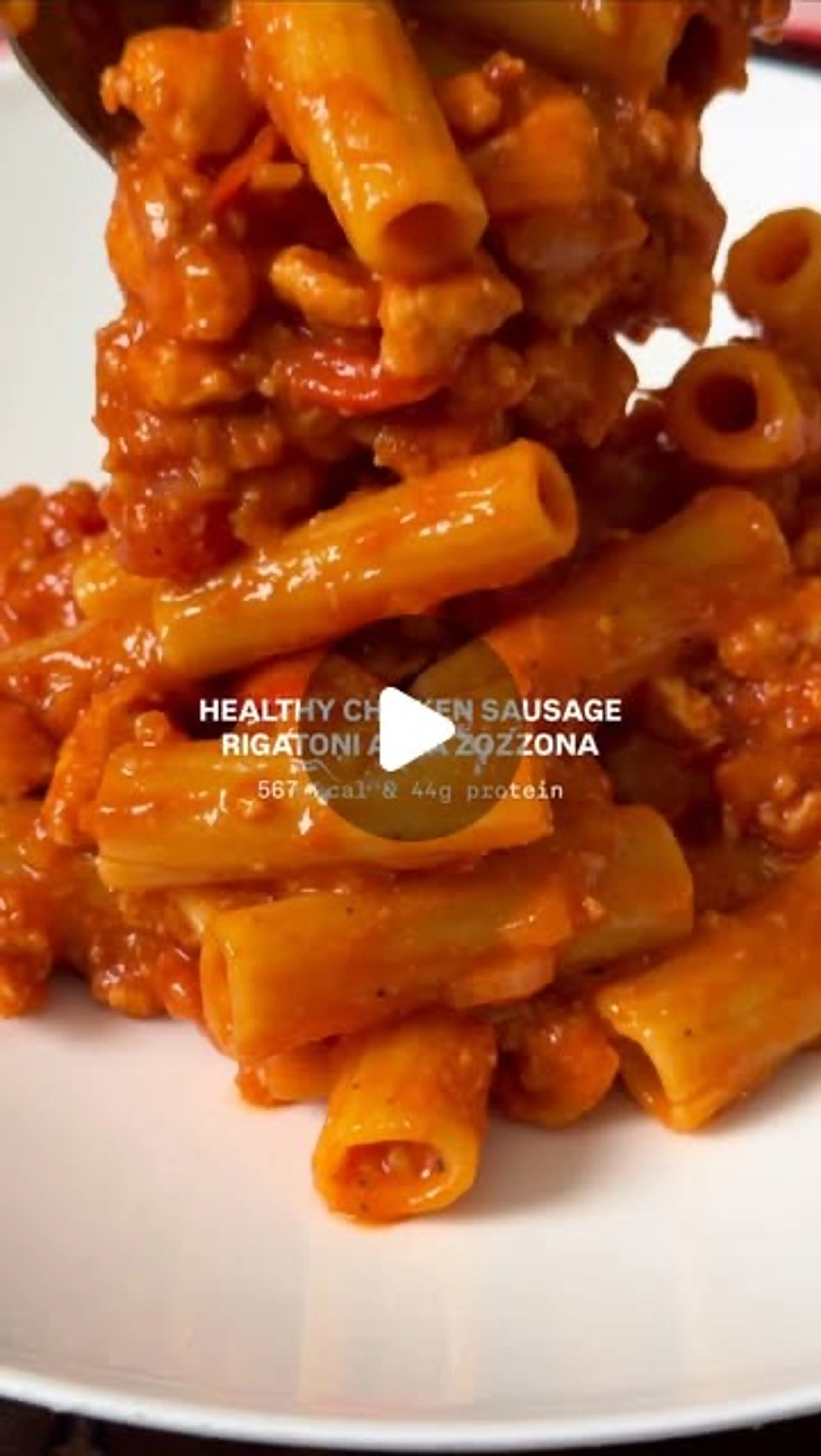 Healthy Chicken Sausage Rigatoni Alla Zozzona