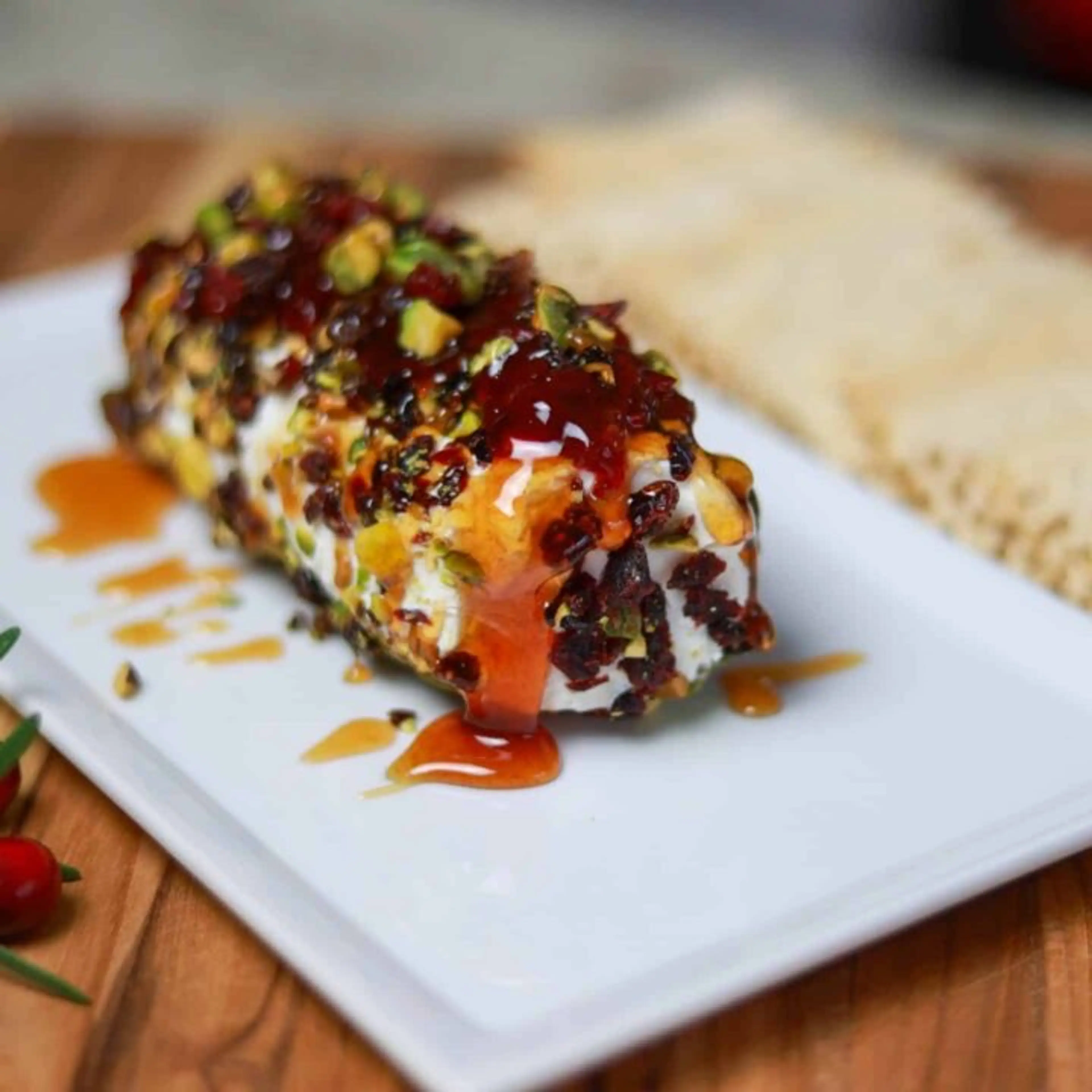 Goat Cheese Appetizer with Cranberries and Pistachios