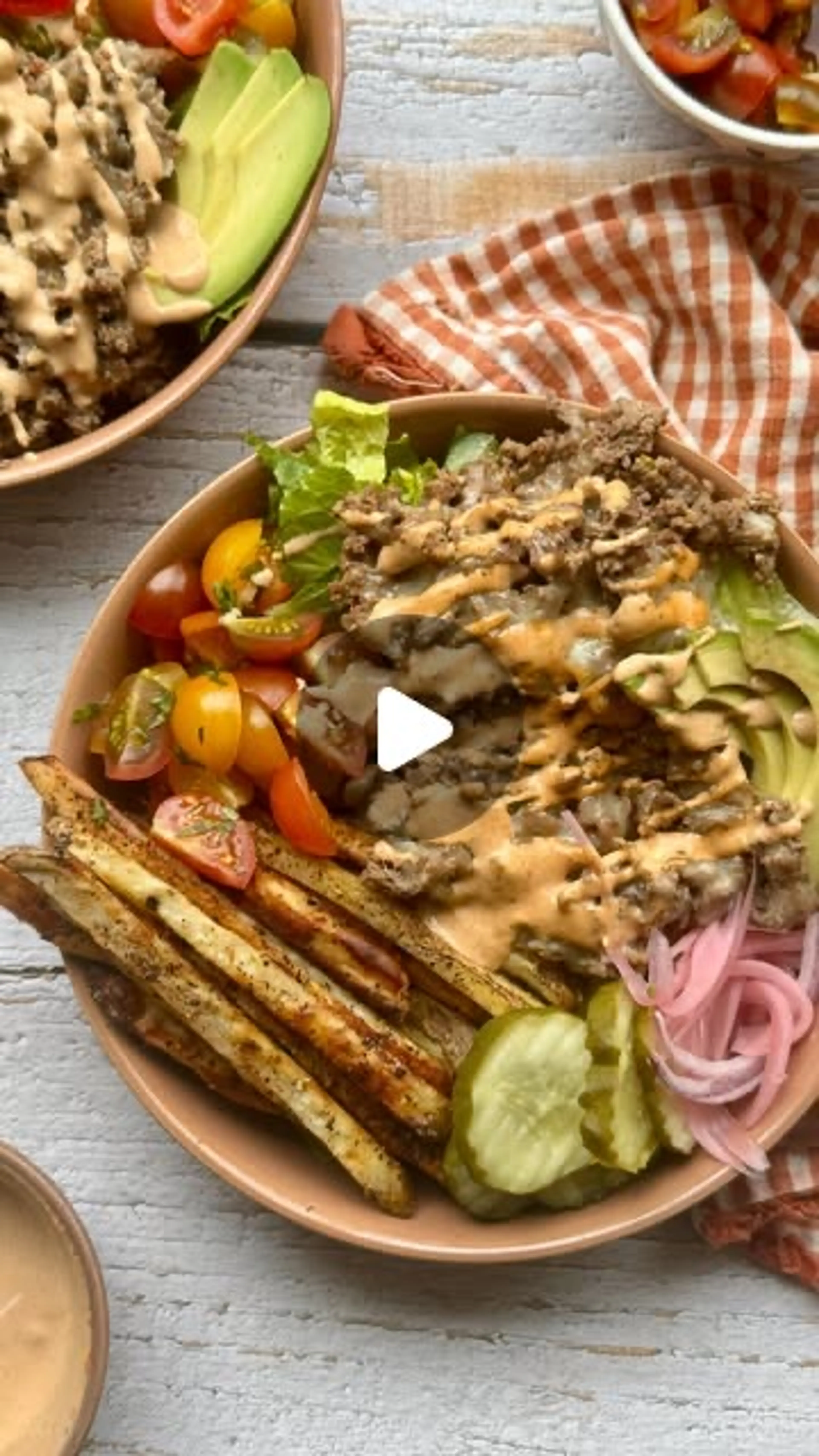 High Protein Burger Bowls