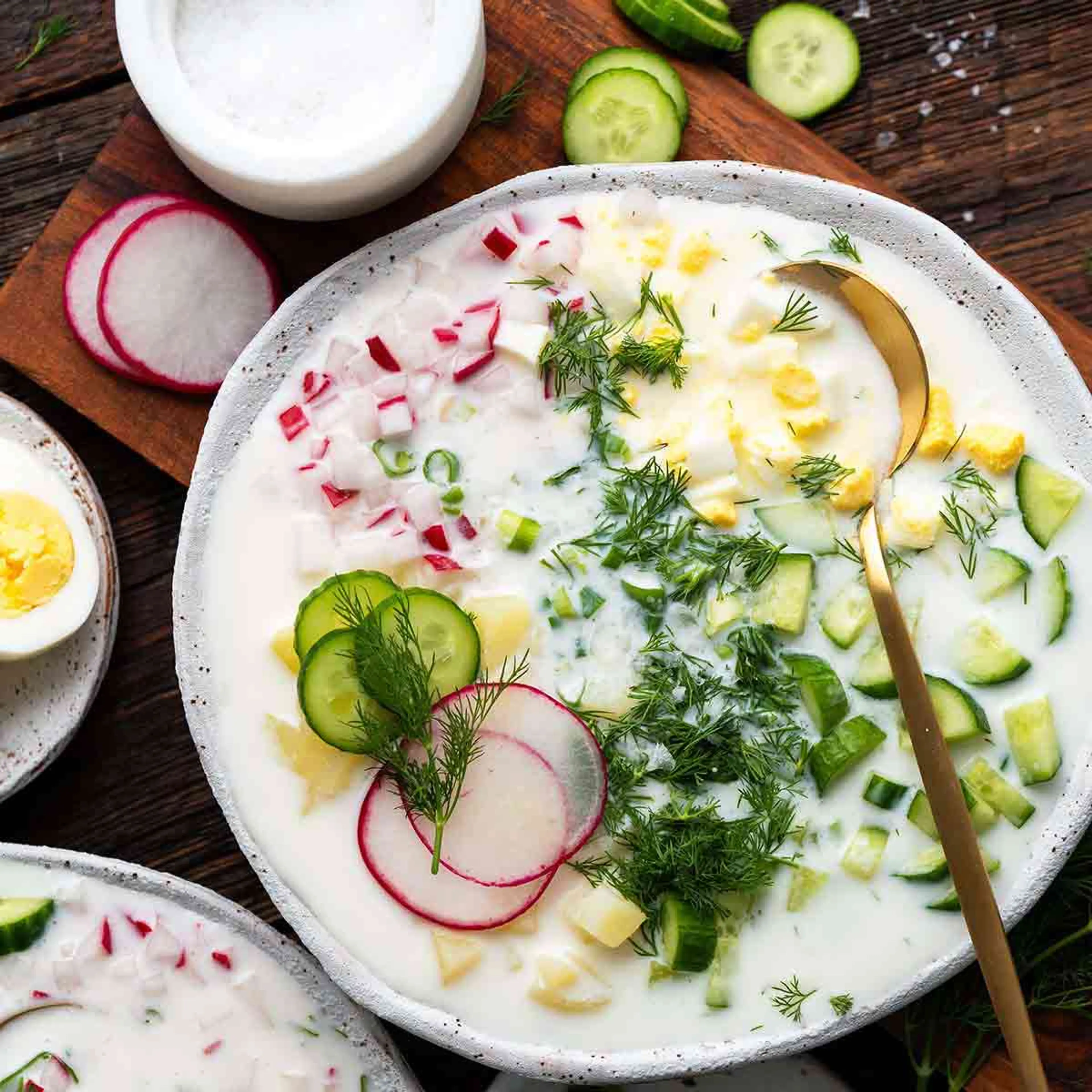 Okroshka Recipe (Russian Cold Soup)