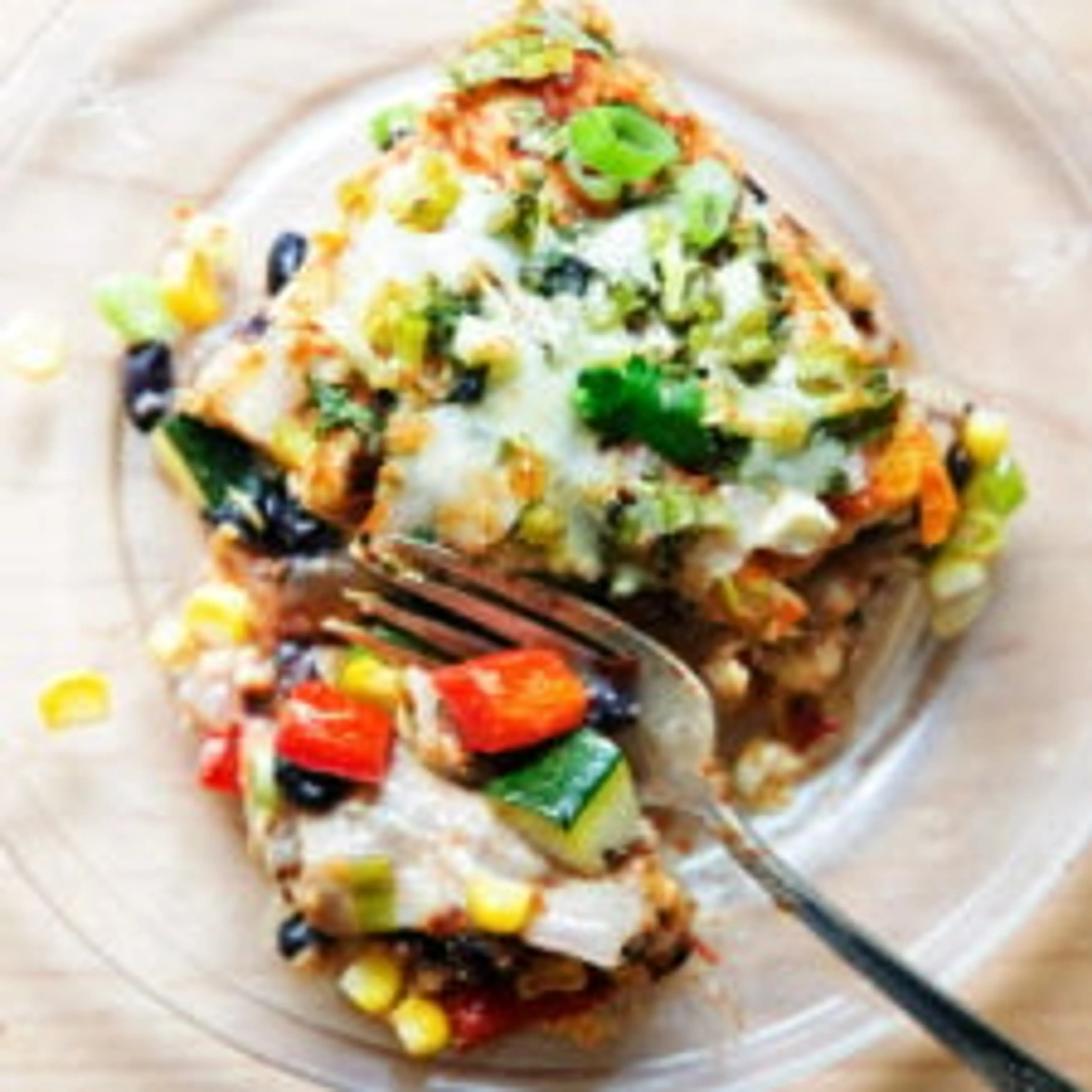 Vegetarian Layered Tortilla Casserole