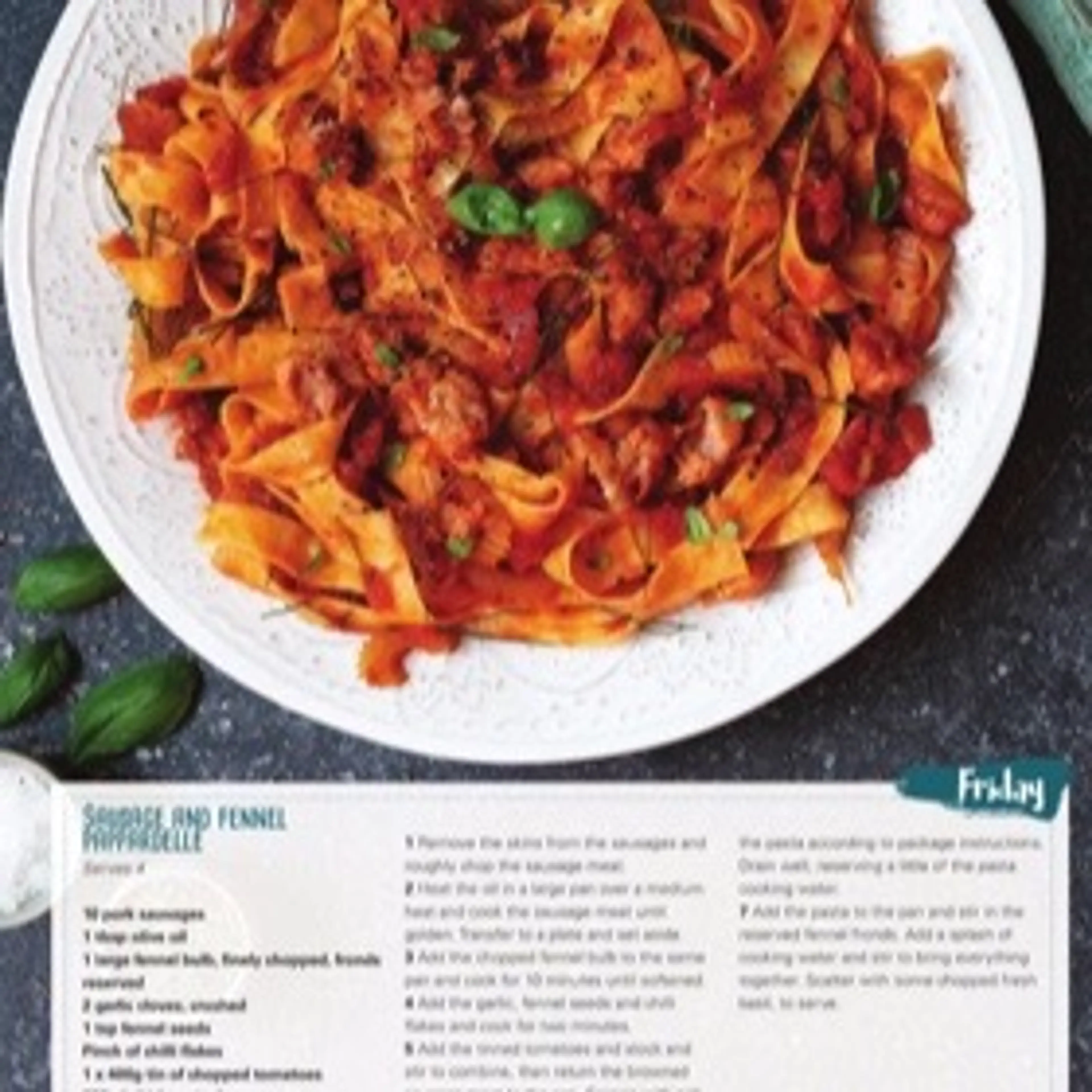 SAUSAGE AND FENNEL PAPPARDELLE