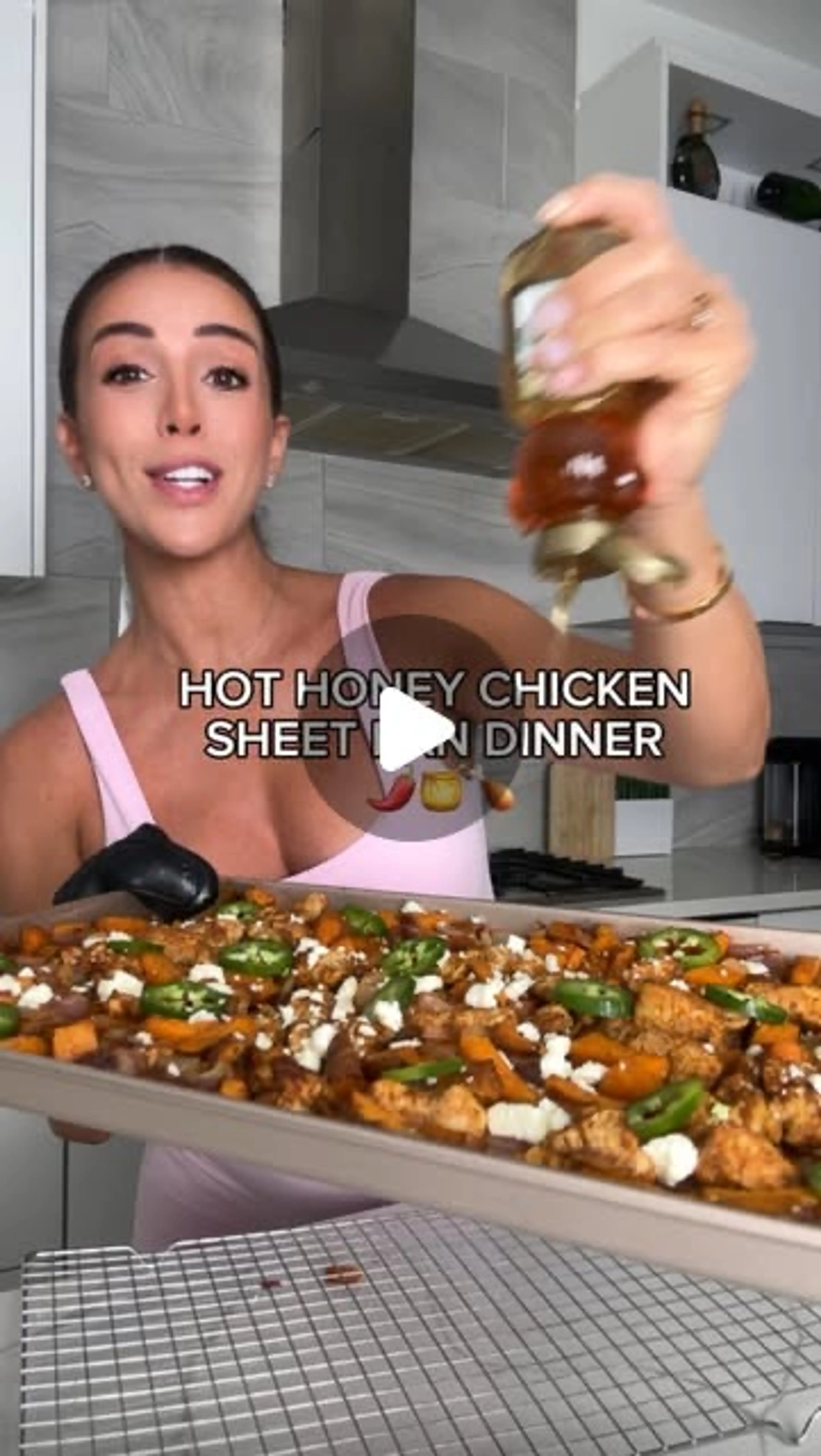 Hot Honey Chicken Sheet Pan Dinner