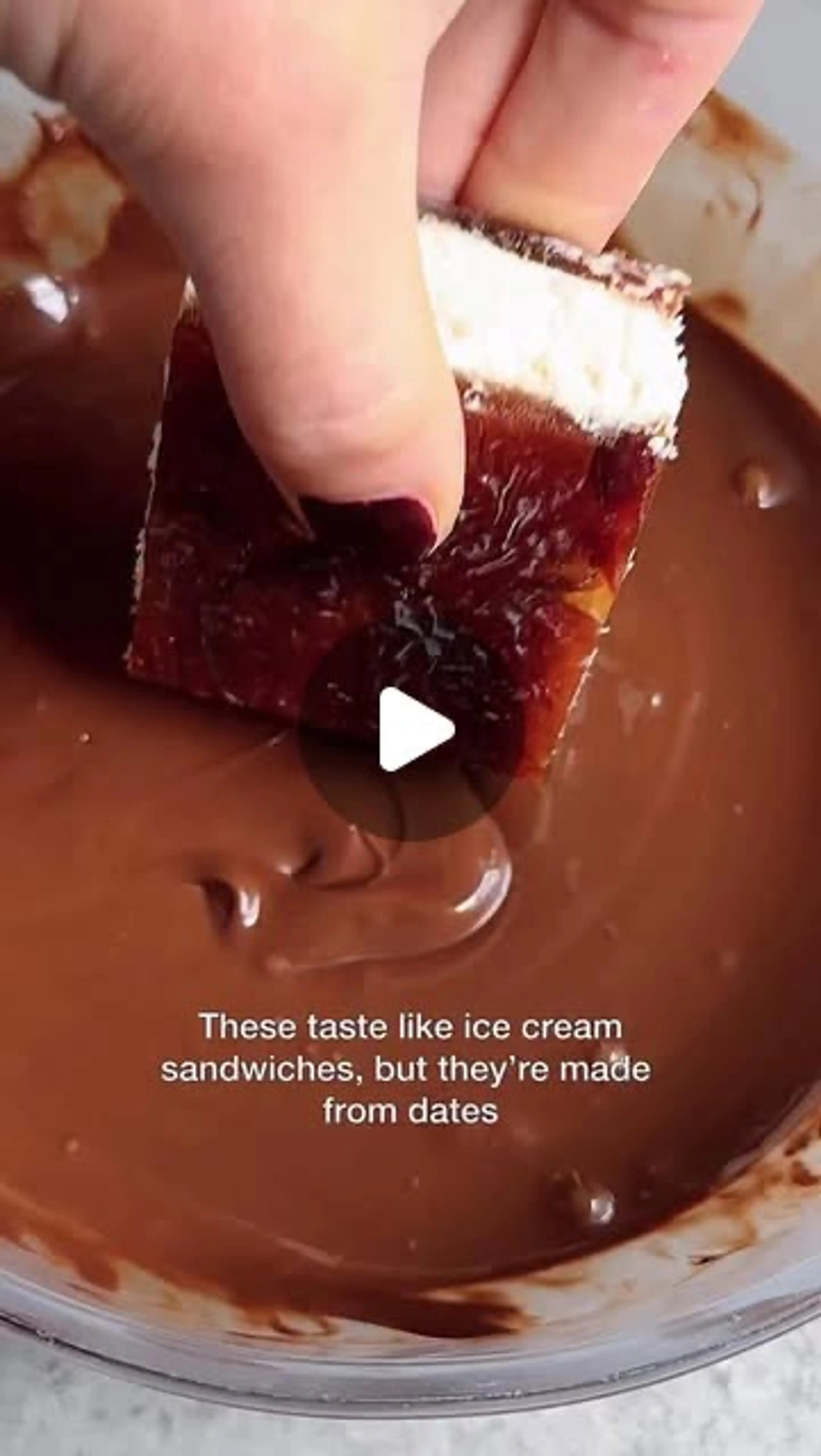 Chewy Date Snickers “ice Cream” (froyo) Sandwiches!