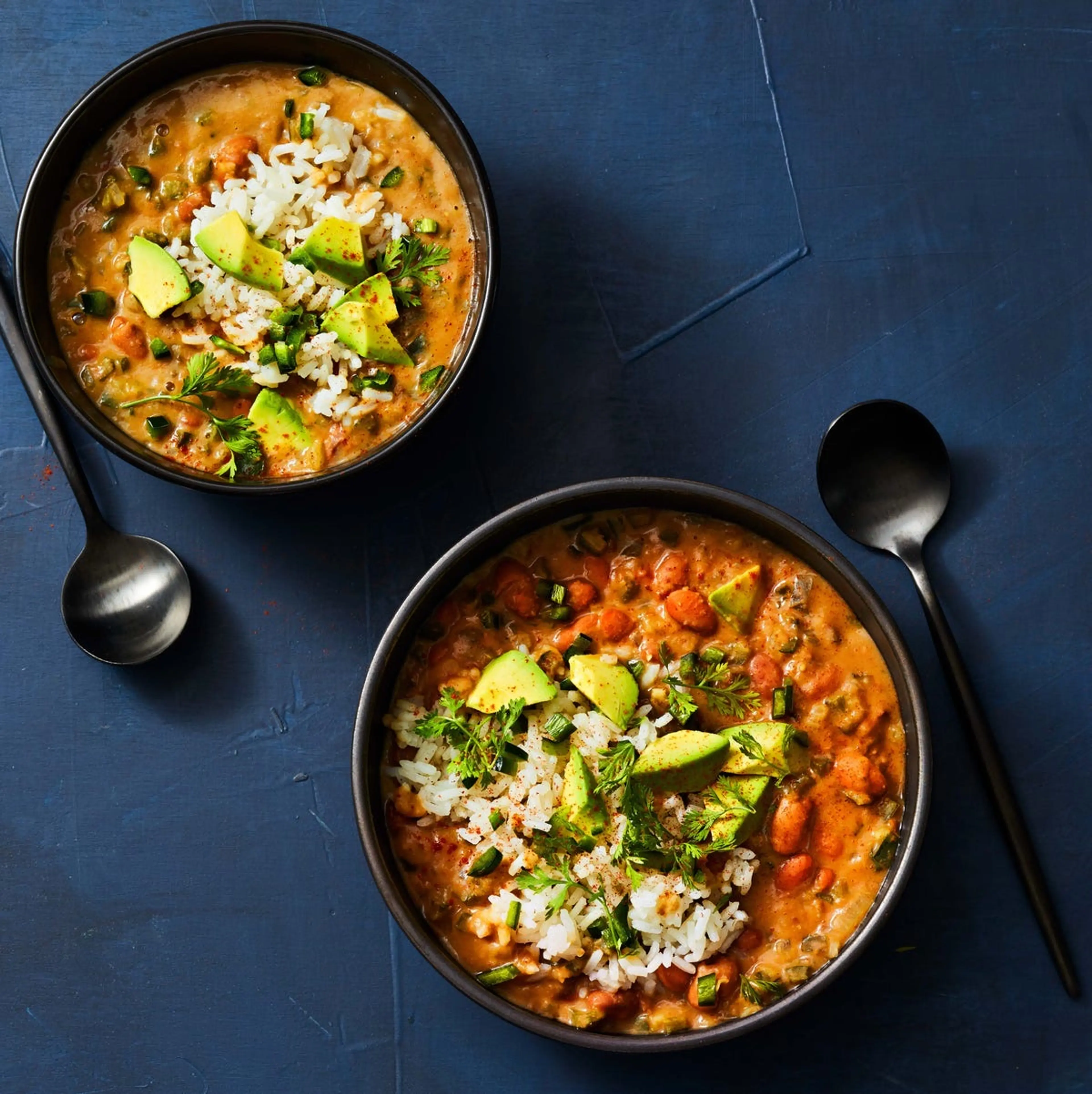 Pinto Bean and Poblano Soup