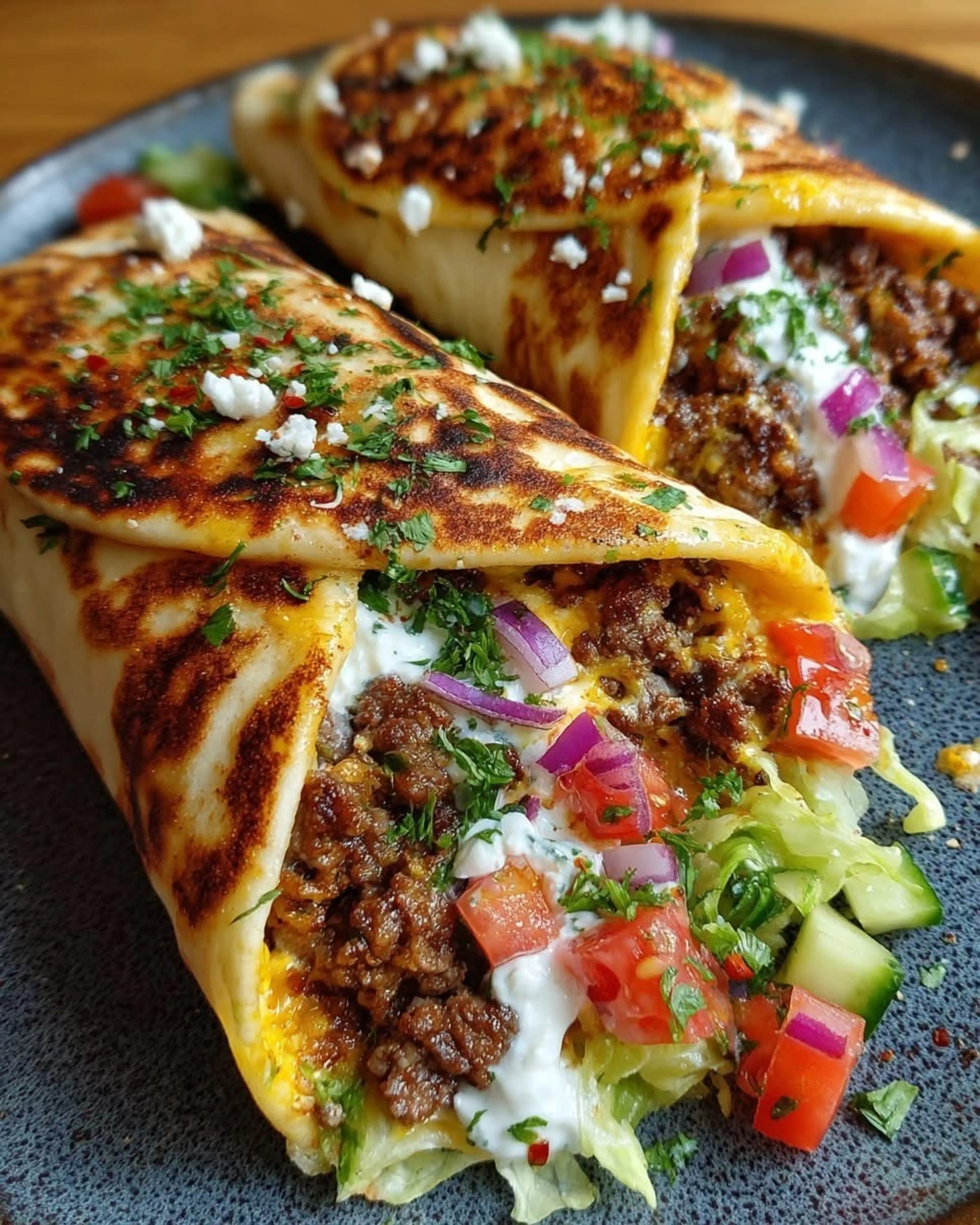 Mediterranean Beef Wraps