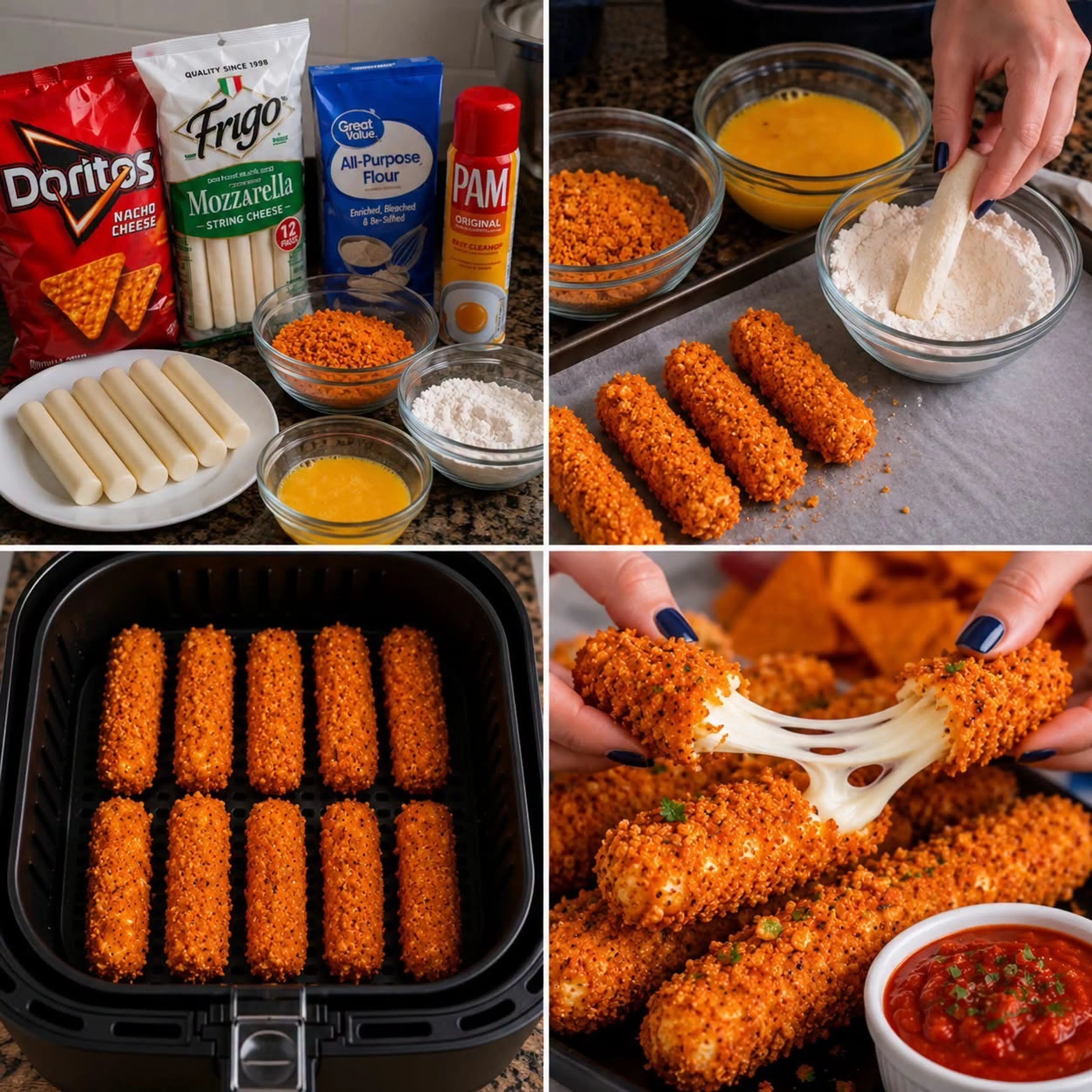 Nacho Cheese Doritos Mozzarella Sticks
