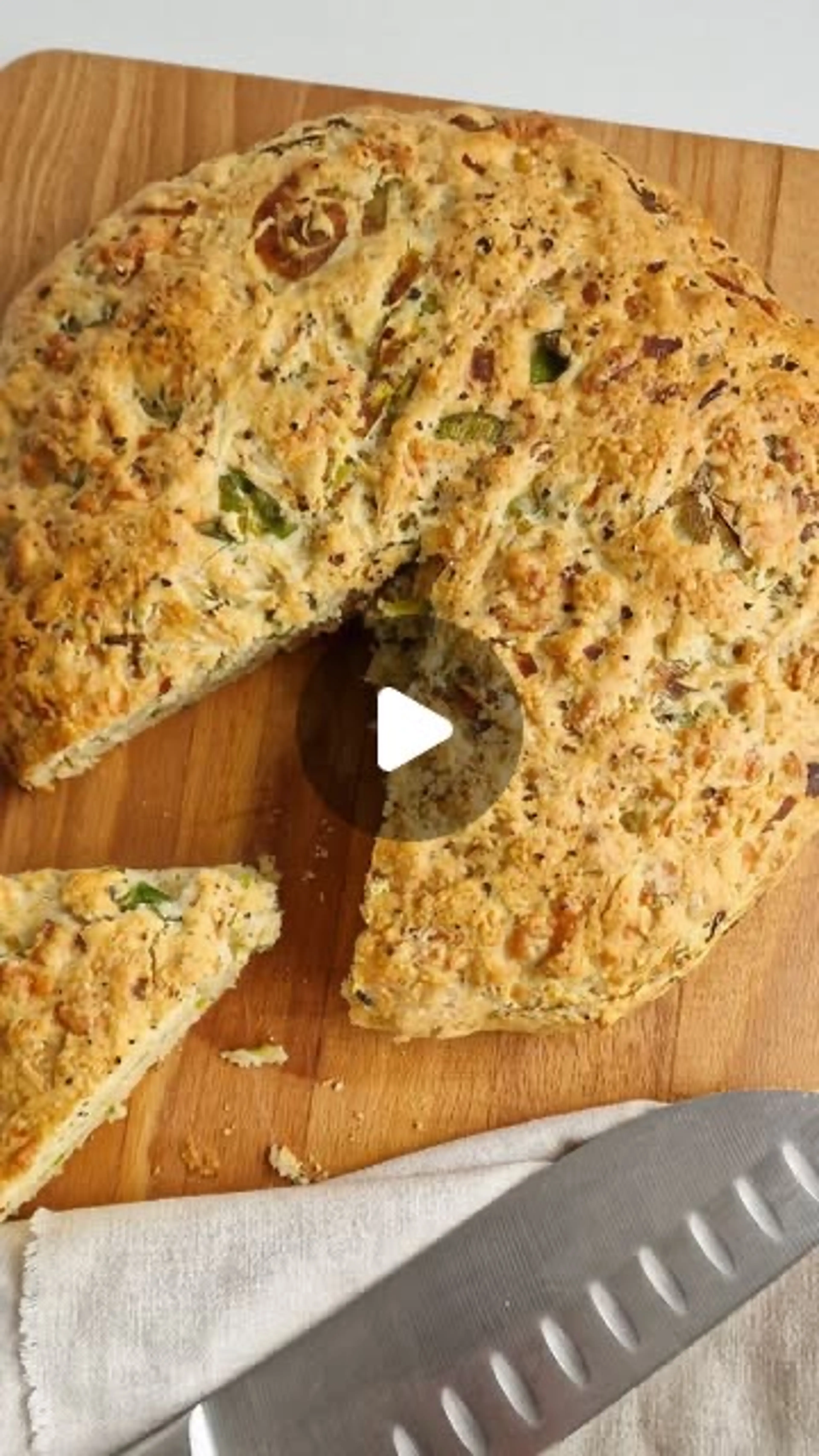 Cheese & Leek 'herb Bread