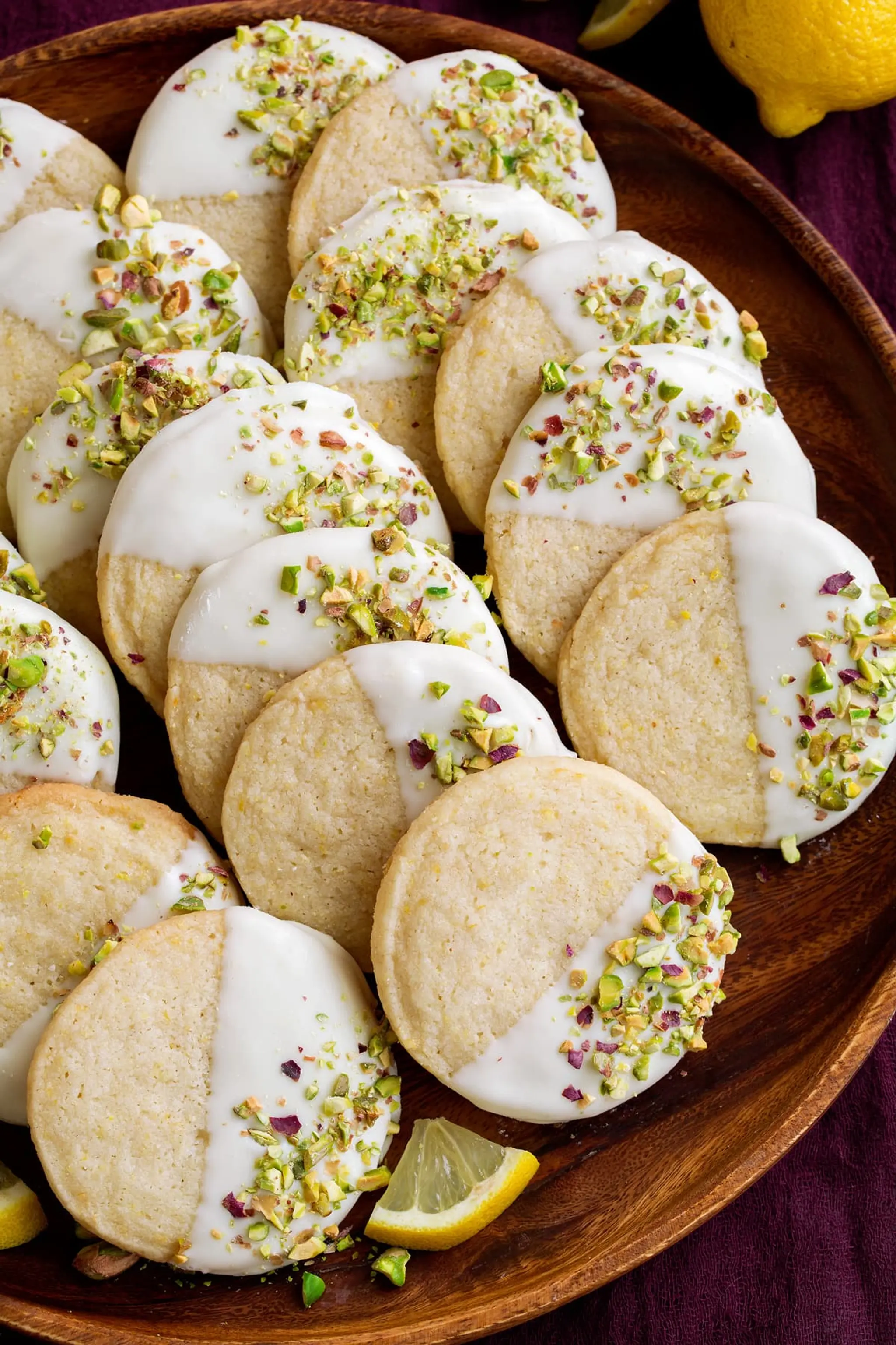 White Chocolate Dipped Lemon Shortbread