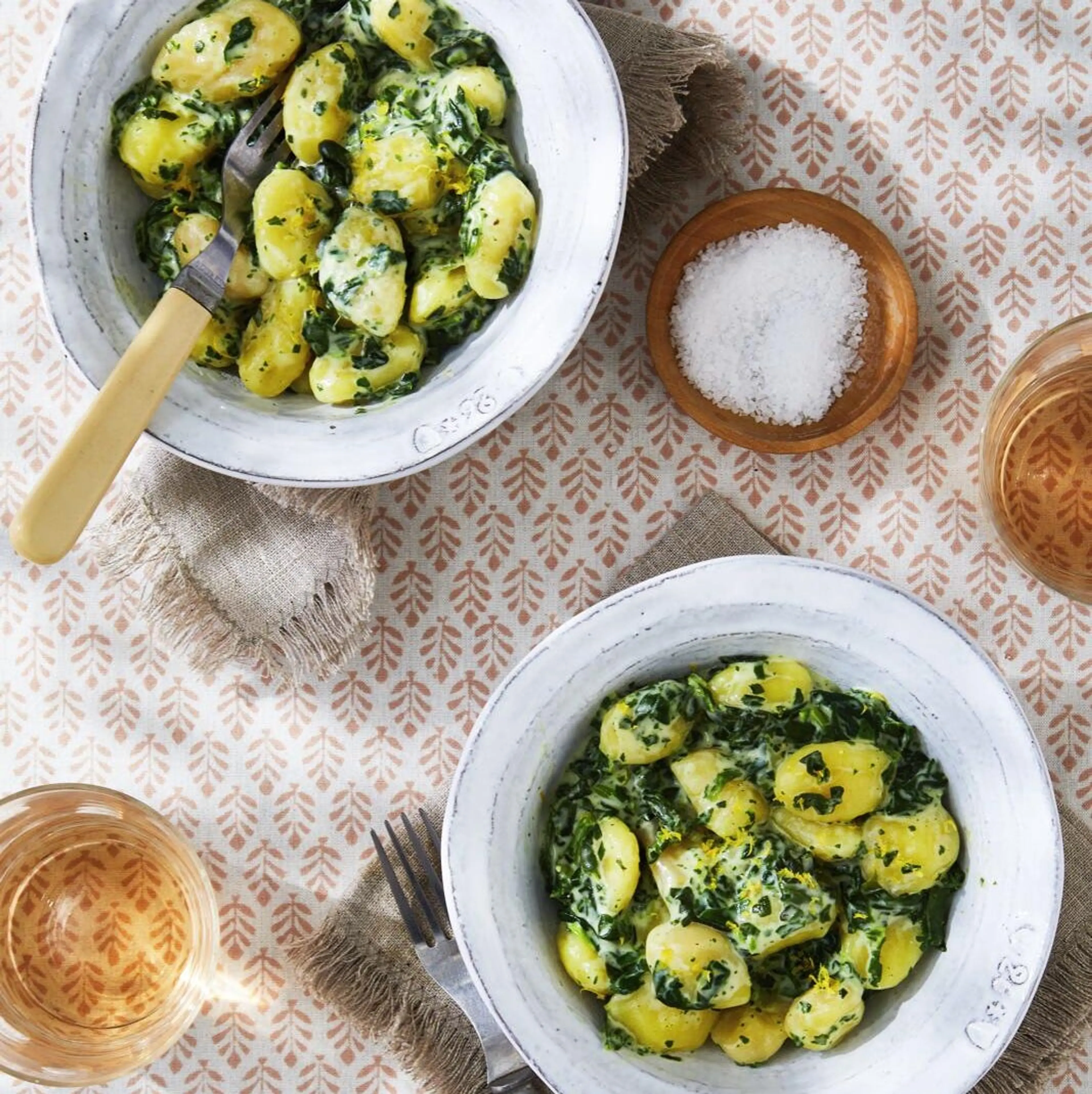 Gnocchi with Creamed Spinach