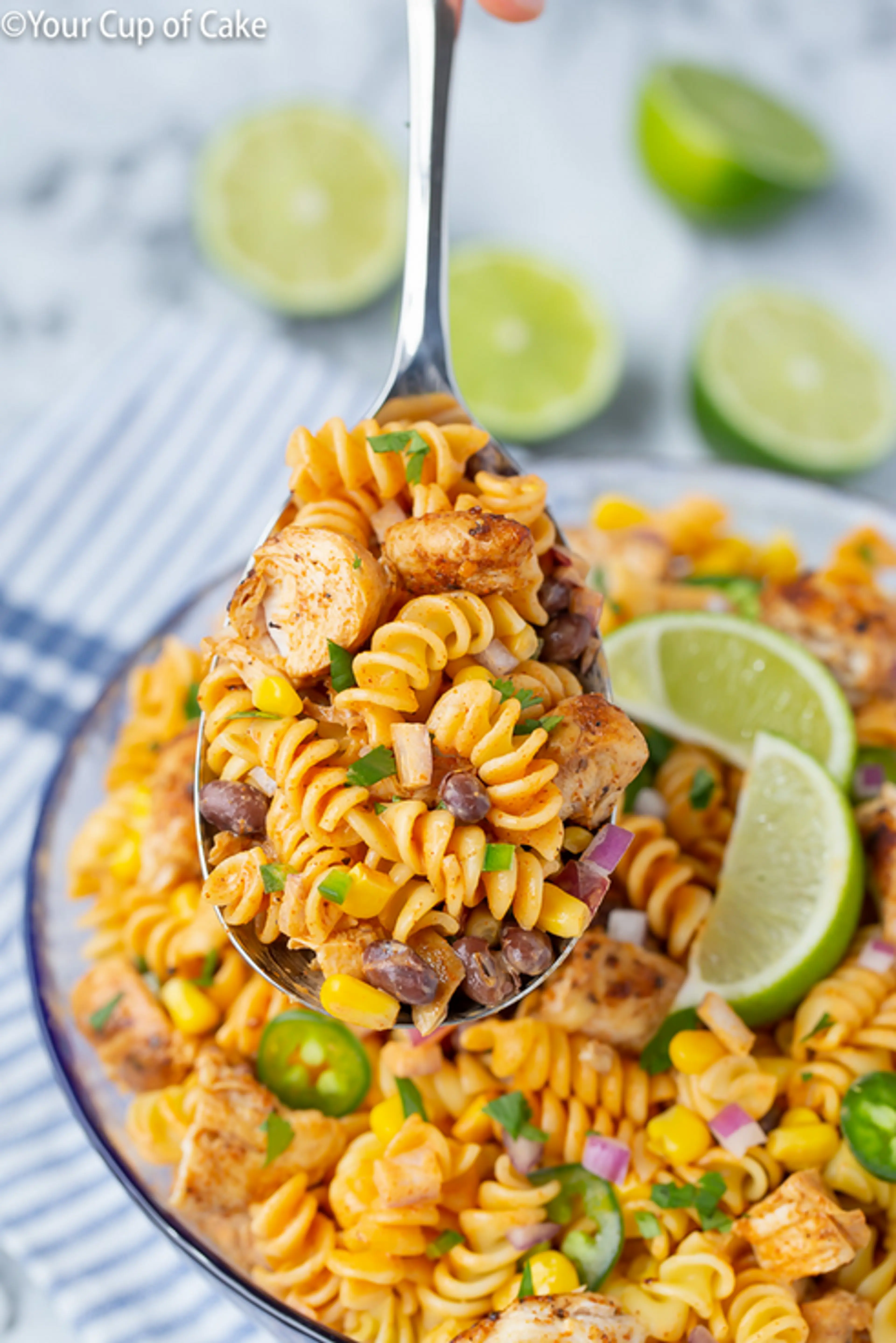 Chicken Enchilada Pasta Salad