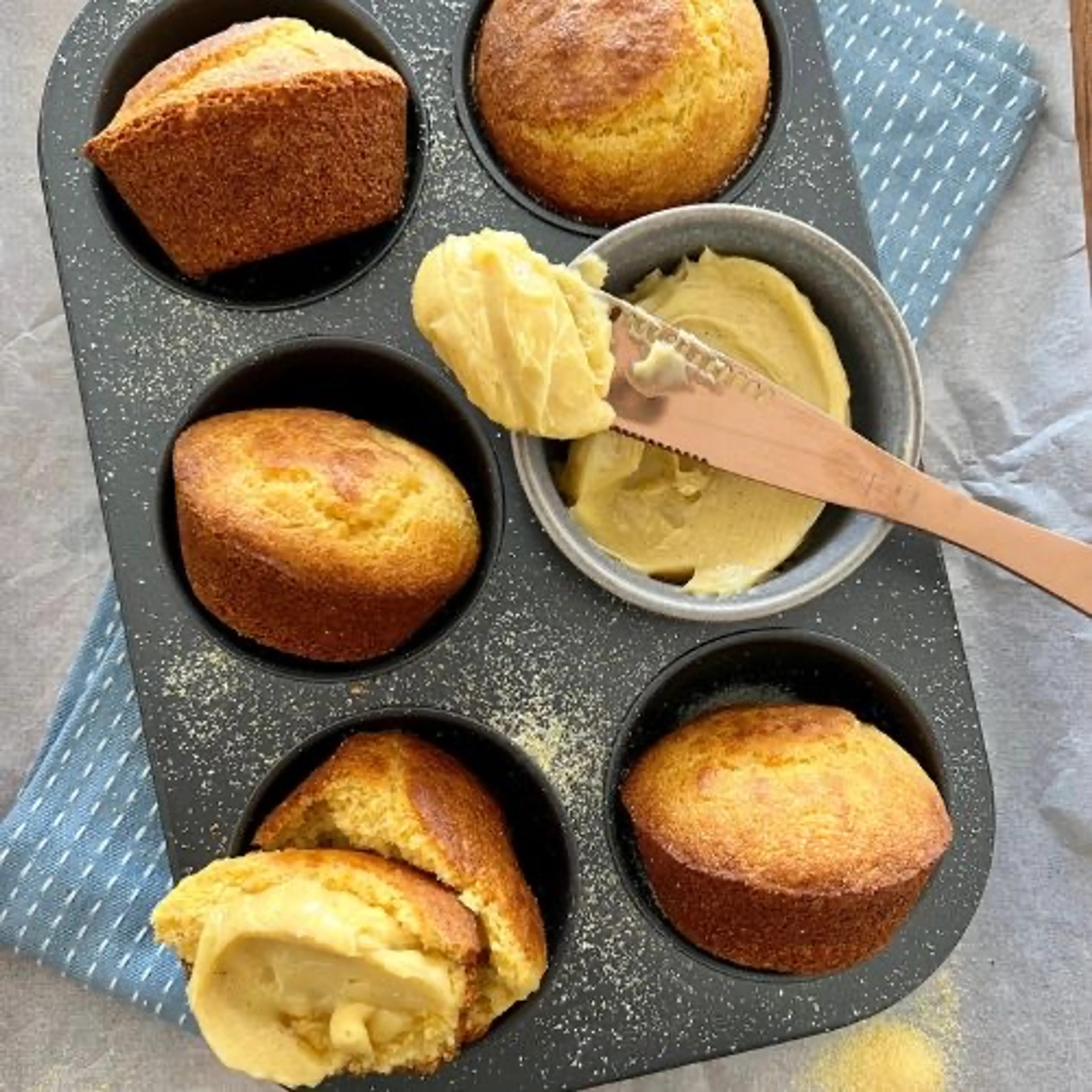 Sourdough Cornbread Muffins