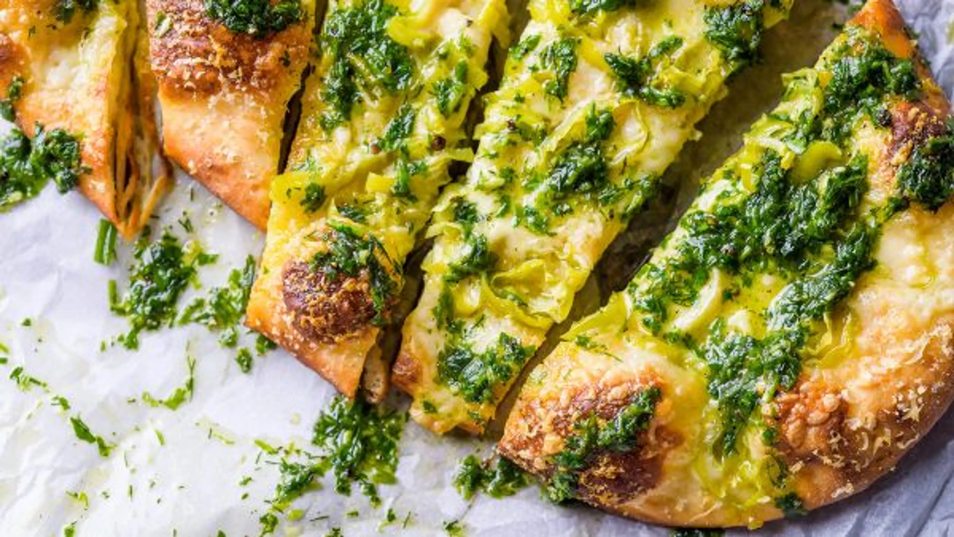 Peperoncini and Cheese Pizzas with Garlic-Herb Oil