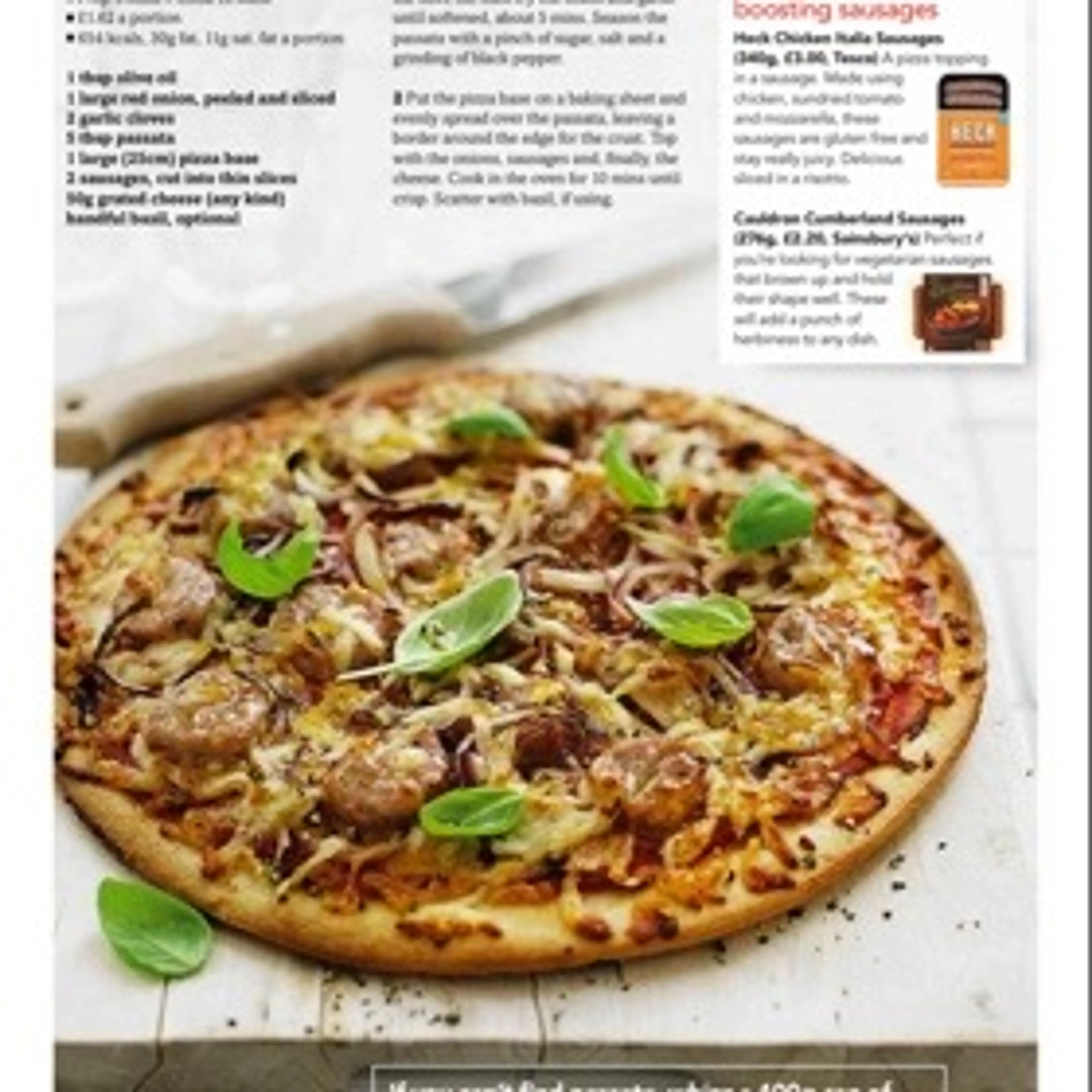 Sausage & tomato pizza