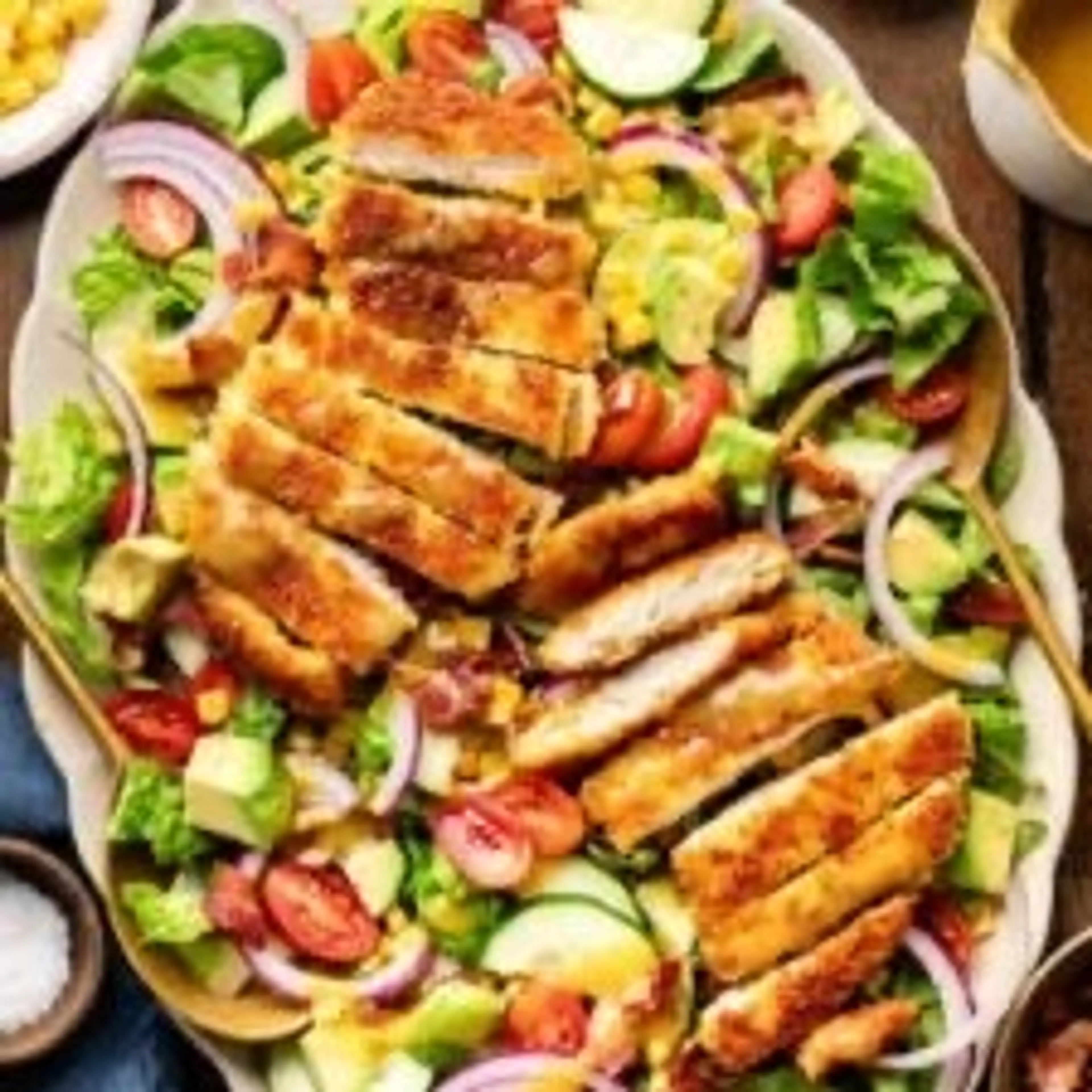 Honey Mustard Crispy Chicken Salad