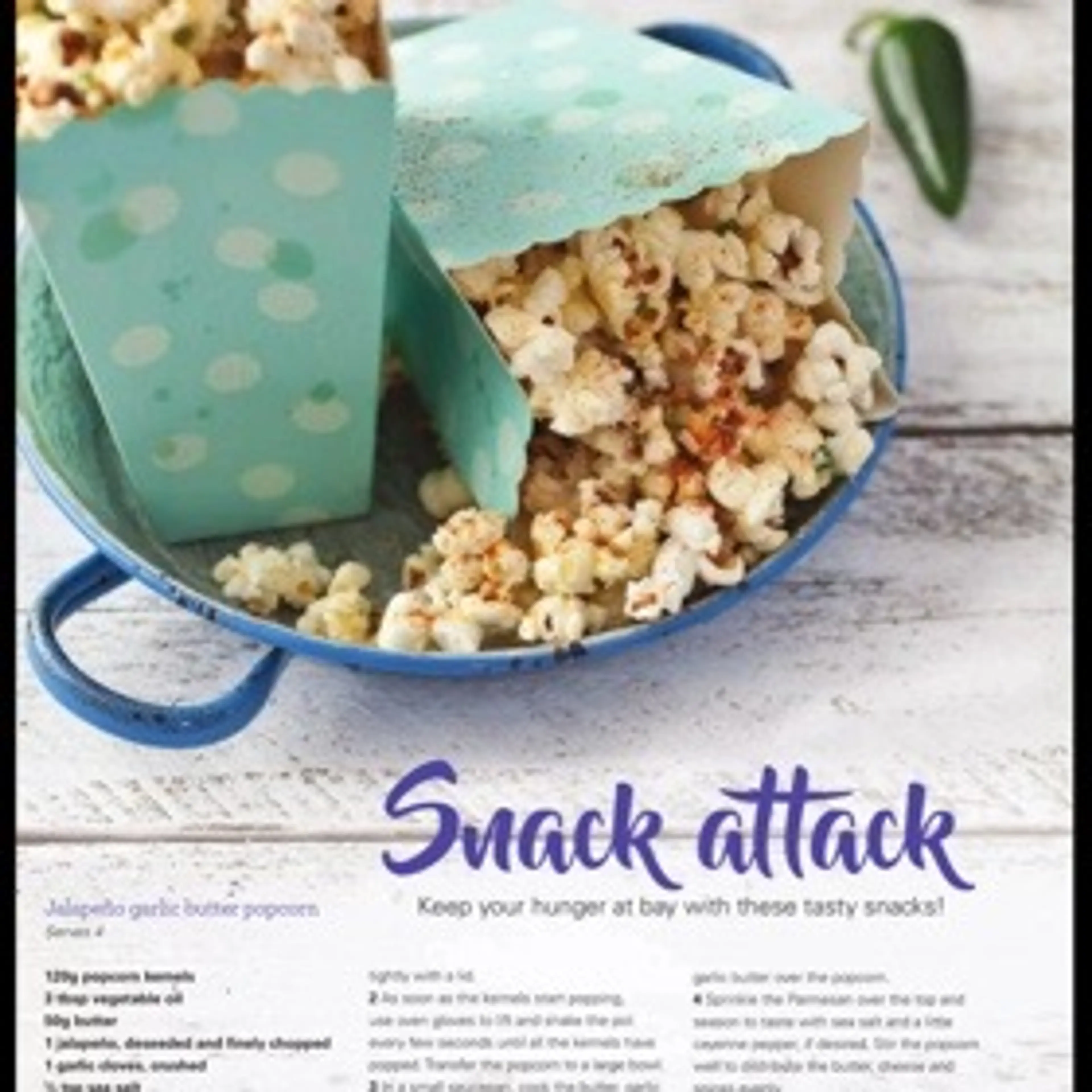 Jalapeño garlic butter popcorn