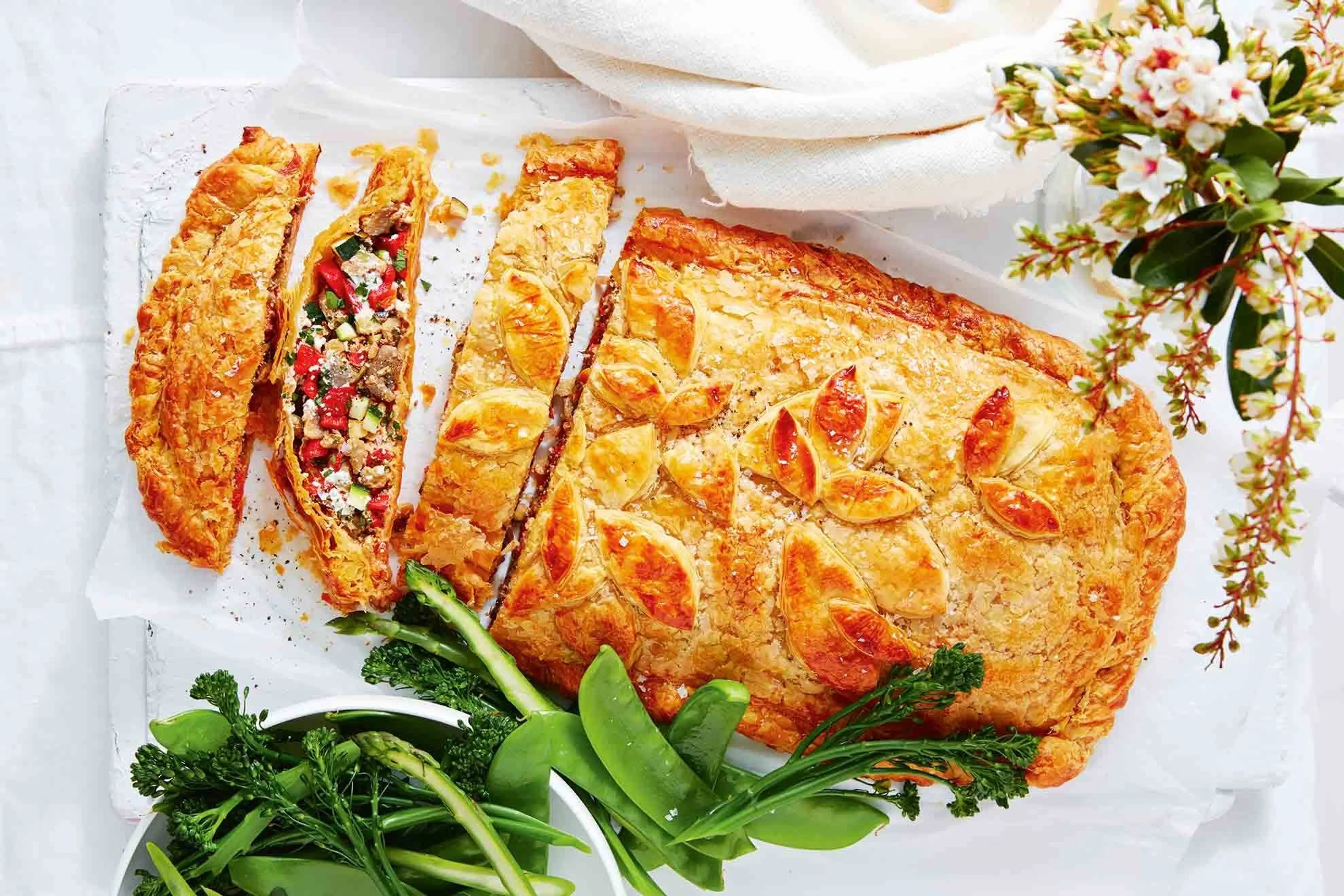 Mediterranean vegetable wellington recipe