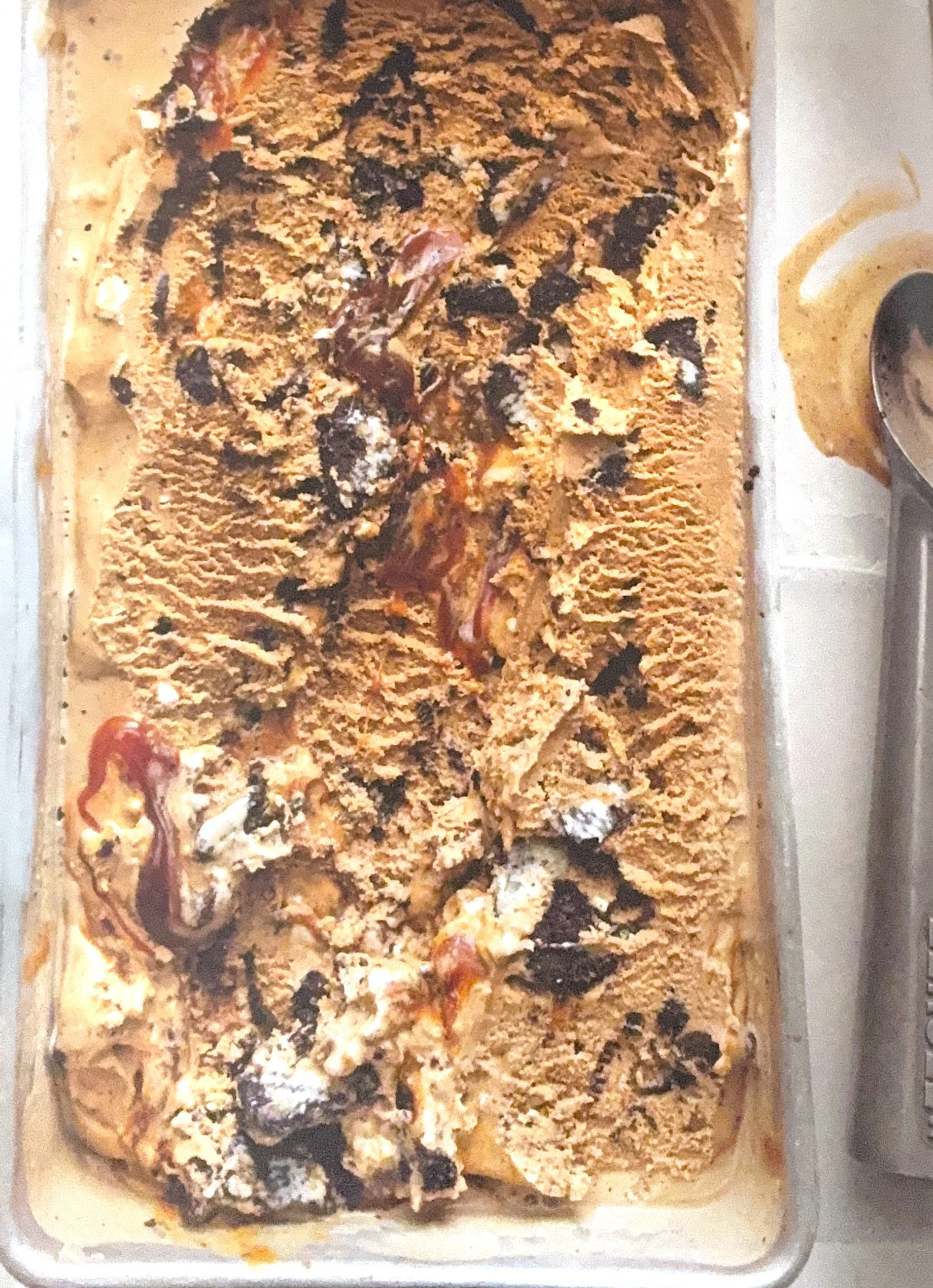 Coffee, Caramel, Cookies and Cream Ice Cream