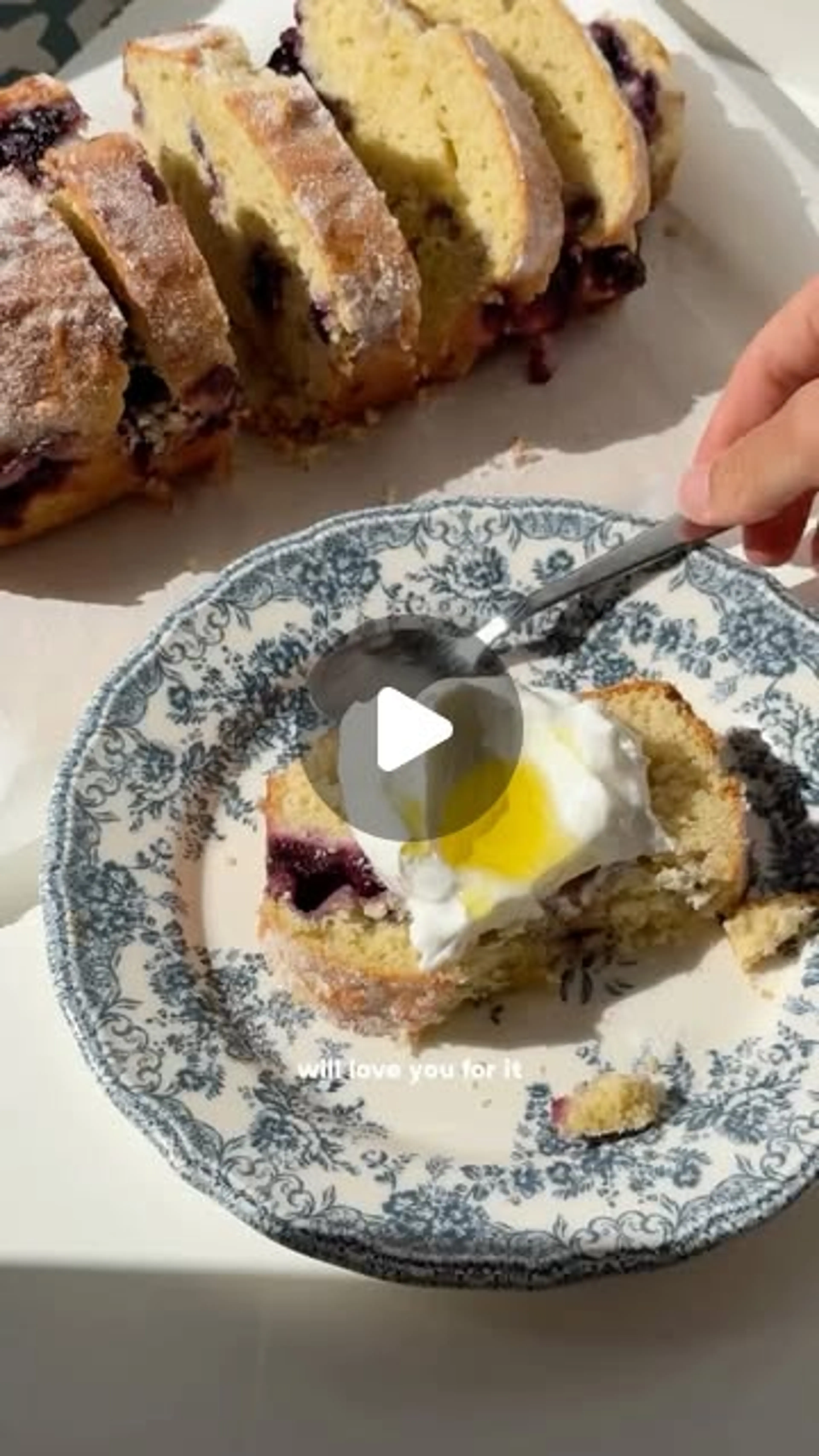 Lemon Blueberry Olive Oil Loaf