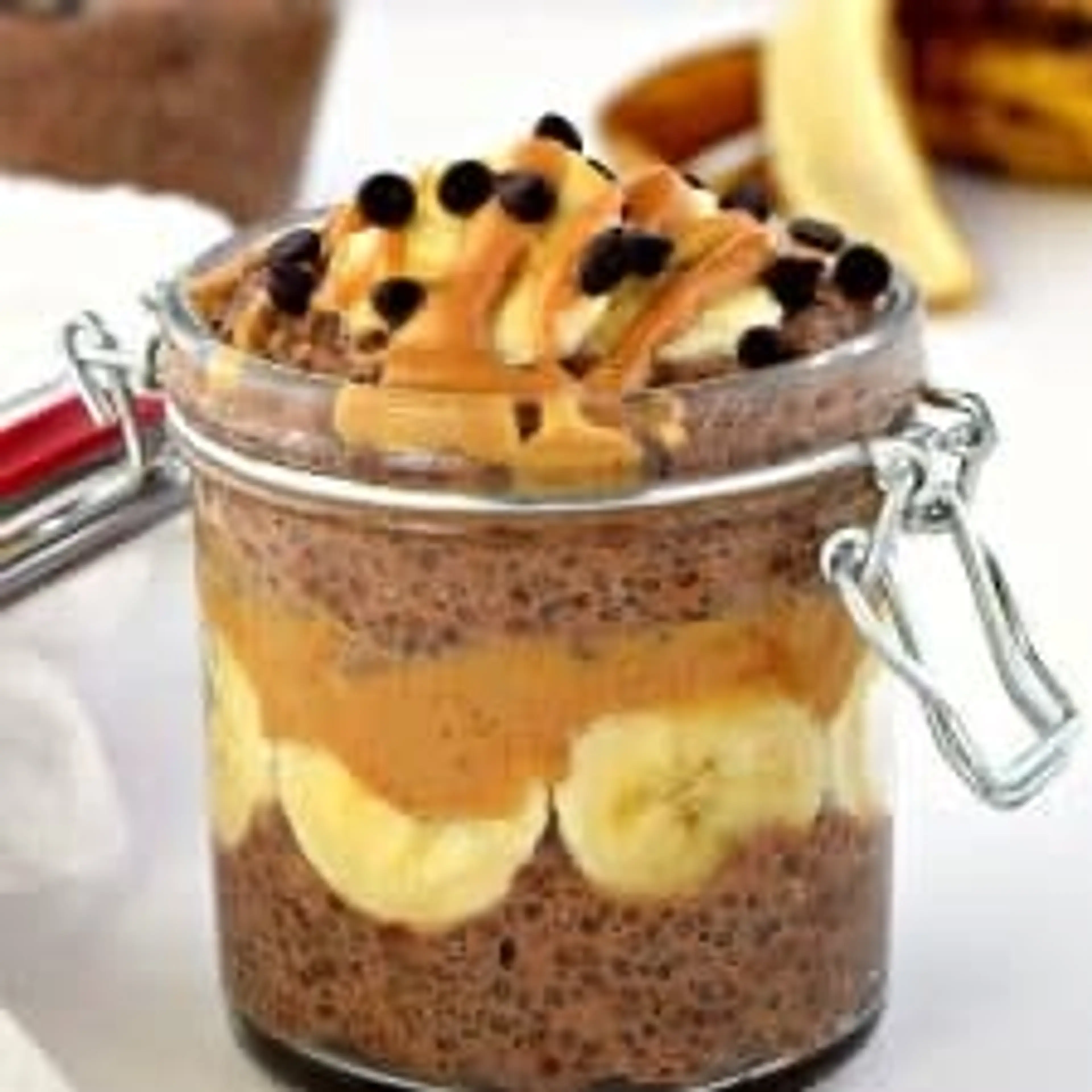 Chocolate Peanut Butter & Banana Chia Pudding - Gluten Free,