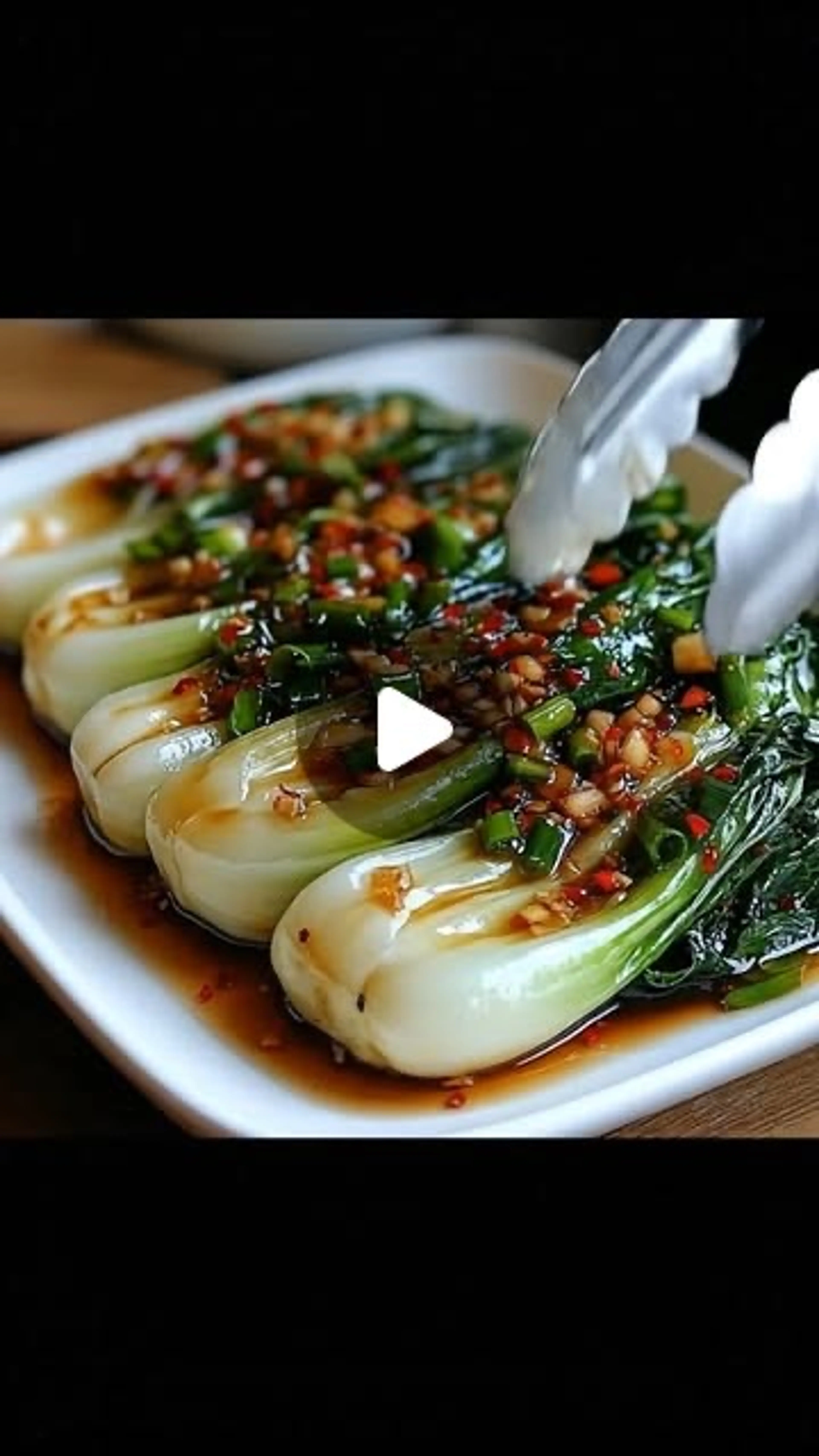 Quick Bok Choy with Ginger Chili Sauce