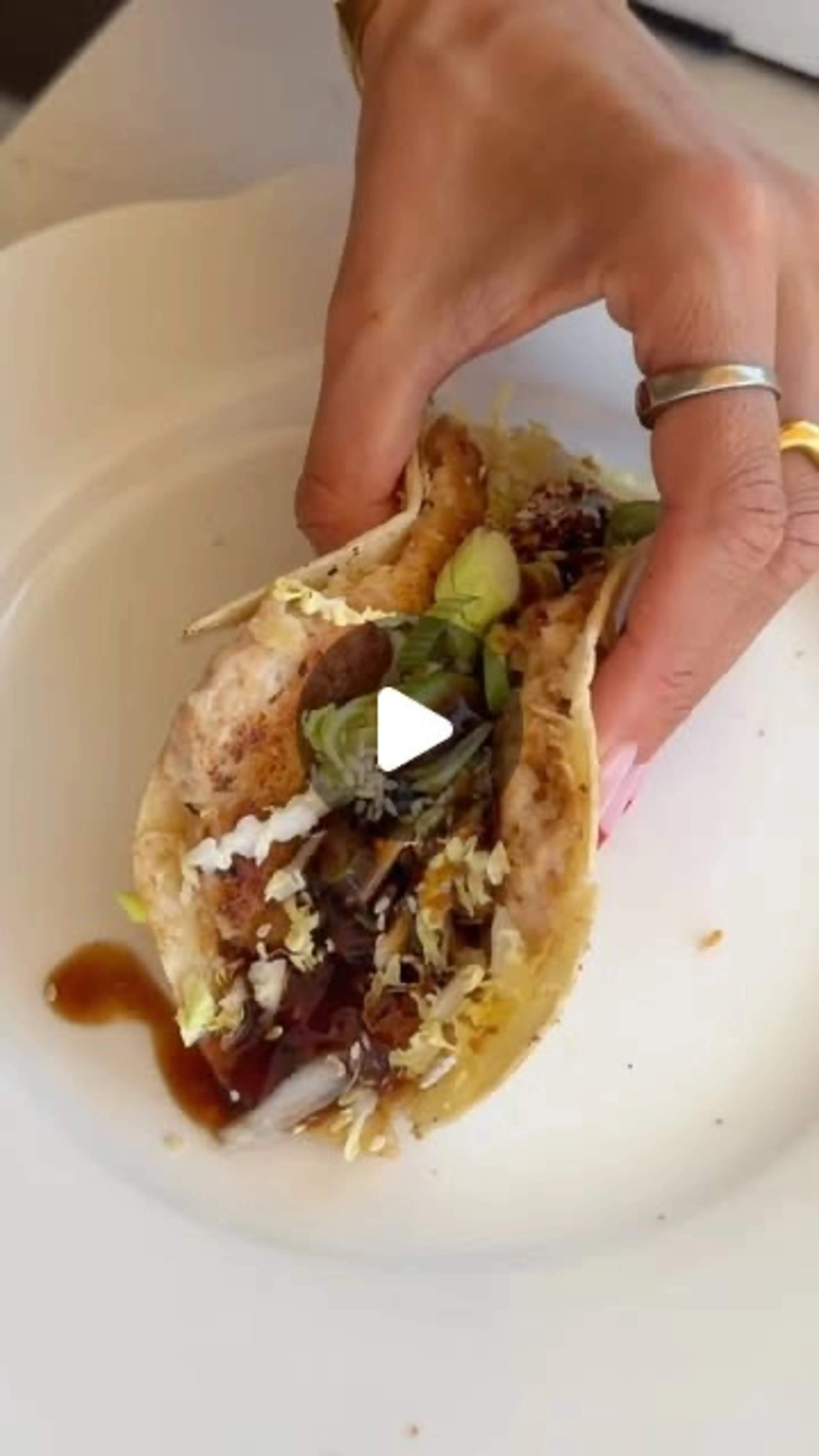 Chicken Katsu Smashed Tacos