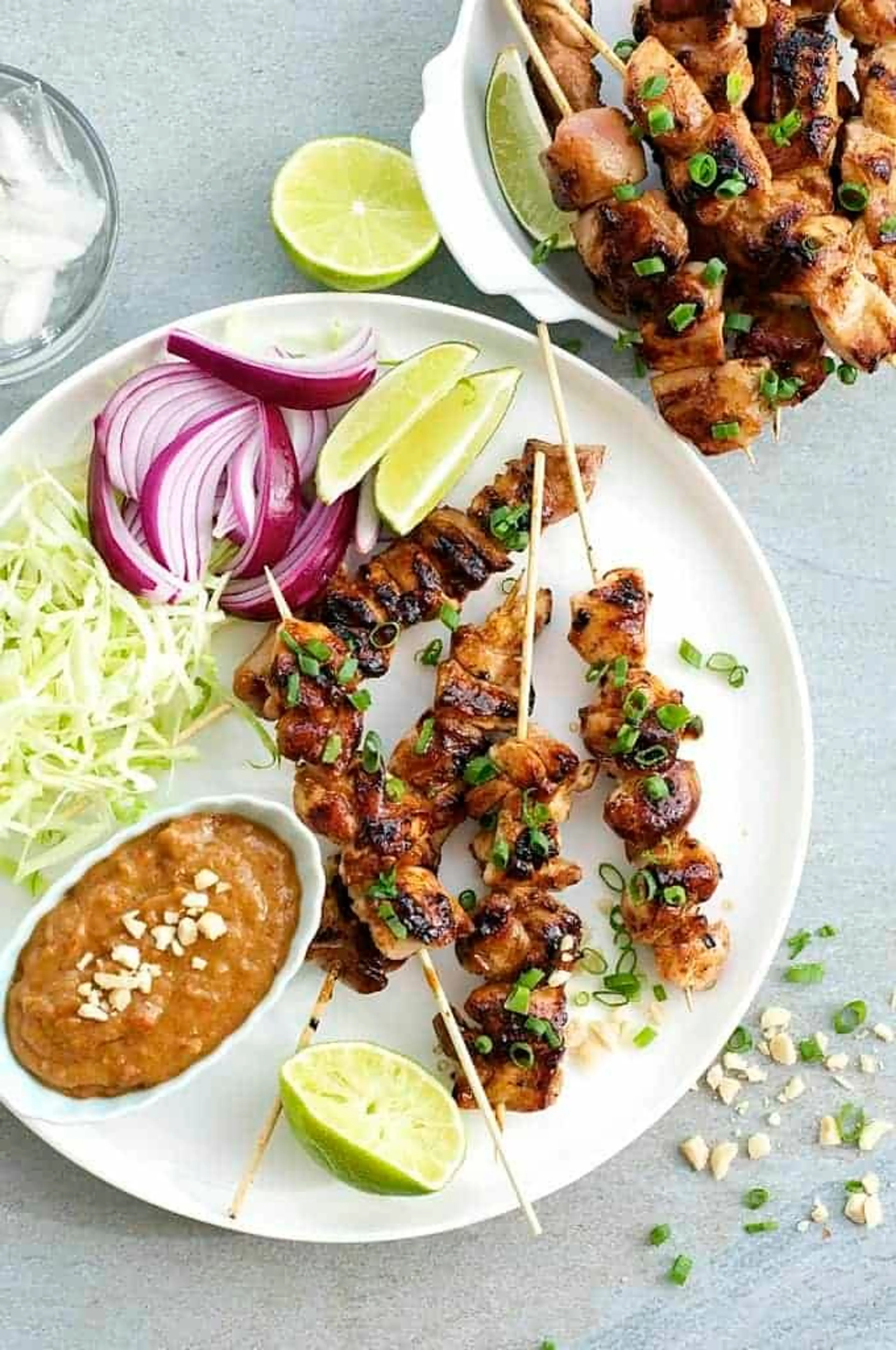 Satay Chicken with Restaurant Style Peanut Sauce (Indonesian