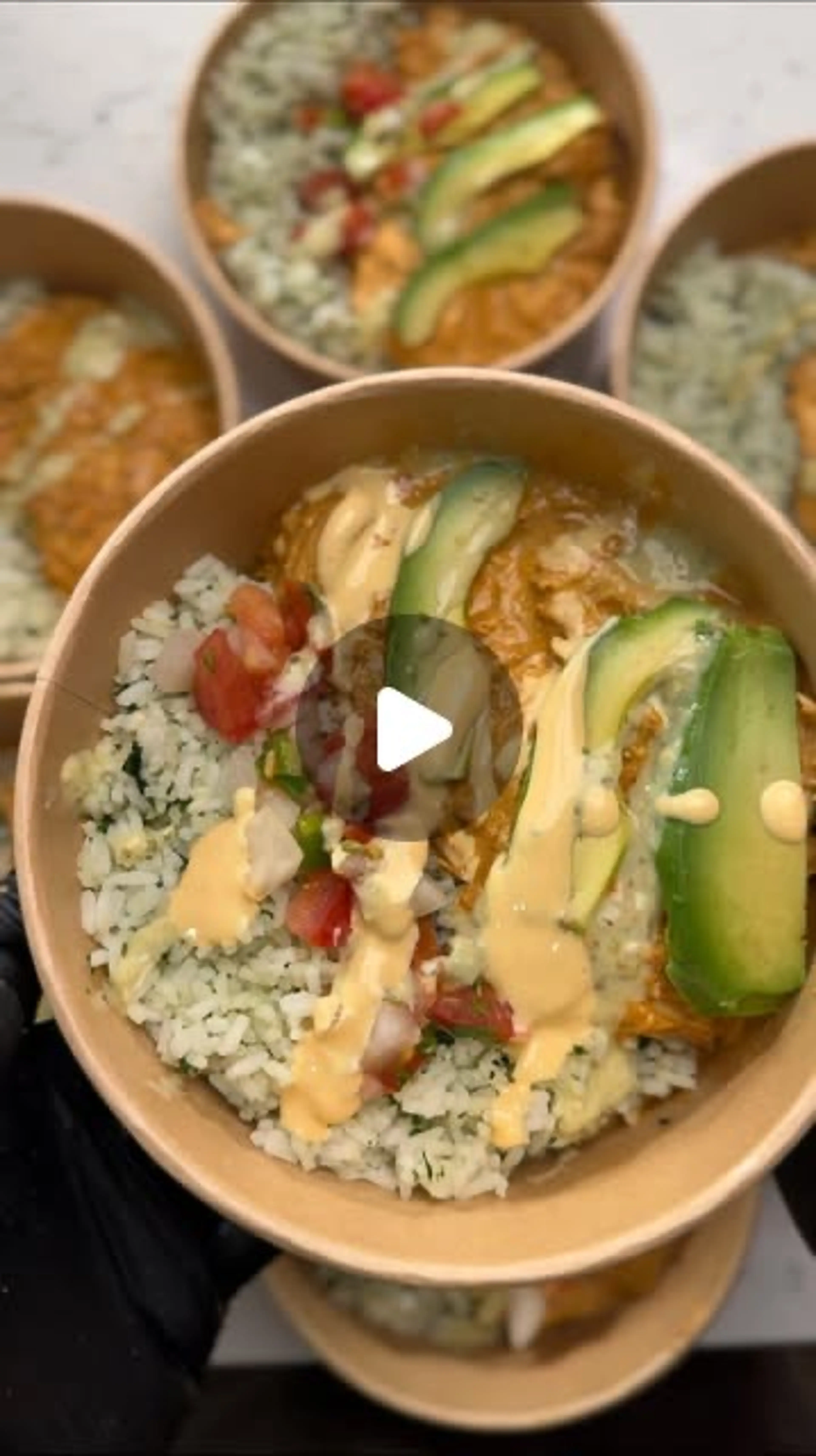 Slow Cooker Queso Chicken & Cilantro Lime Rice Bowls