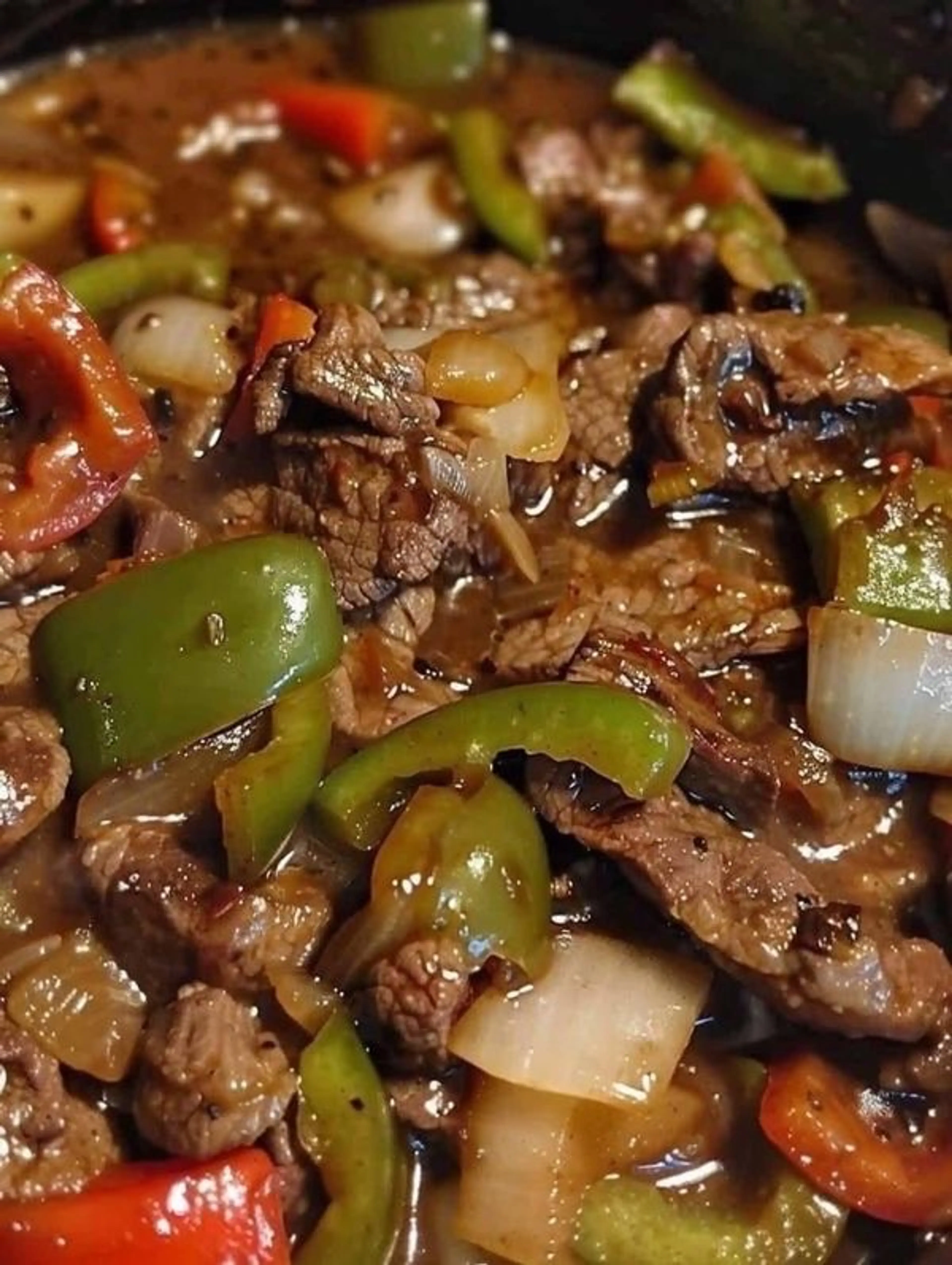 Pepper Steak in a Crock Pot -  Omg Don't Lose This